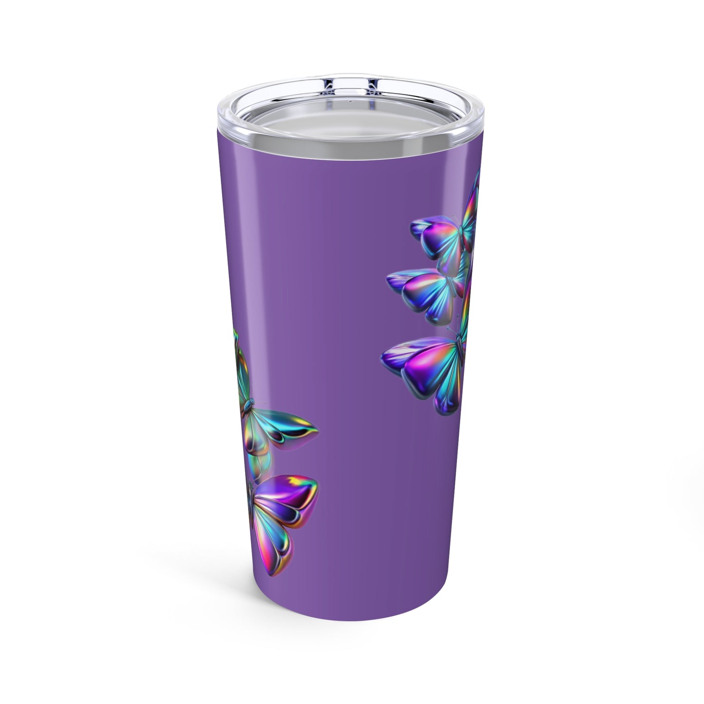 Colorful Butterfly Travel Tumbler, 20oz Insulated Drinkware, Gift for Nature Lovers, Eco-Friendly Cup, Perfect for All Occasions