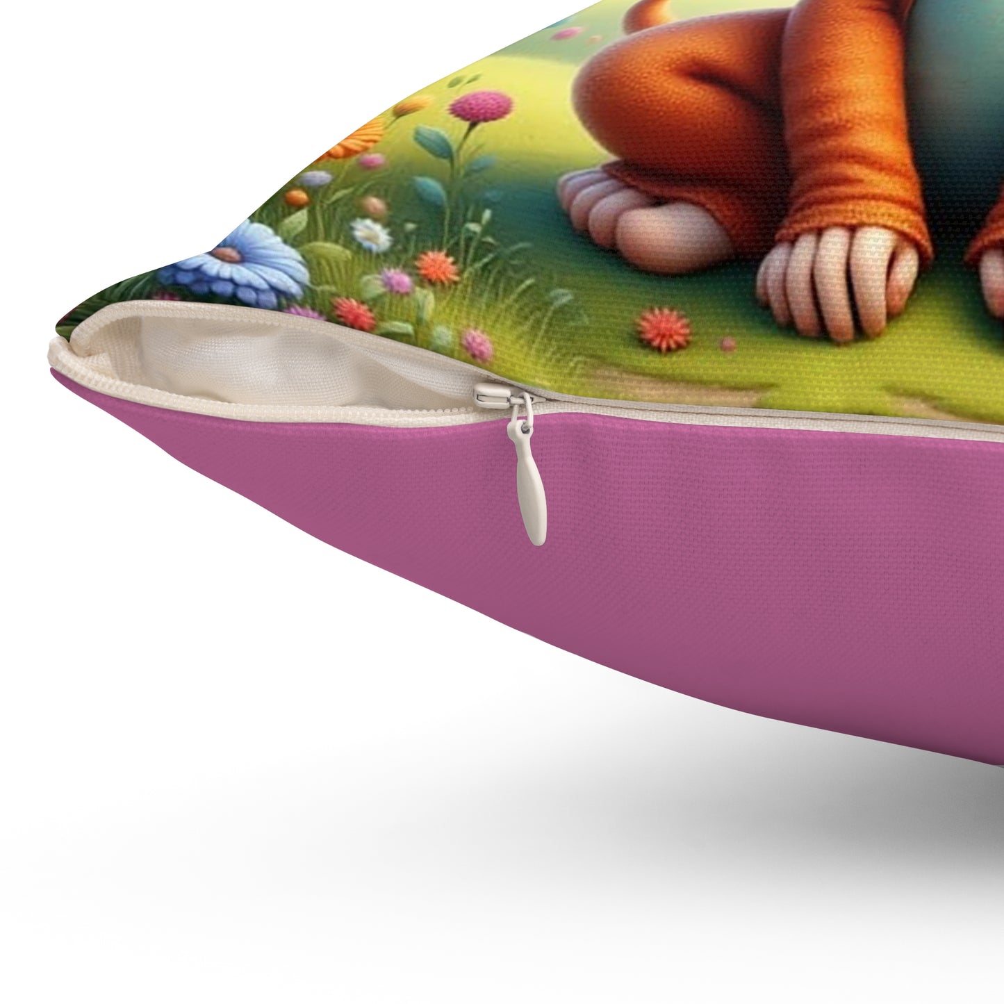 Whimsical Fantasy Cub Square Pillow - Cozy Home Decor, Cute Throw Pillow, Kids Room Accent, Fun Gift for Animal Lovers, Playful Cushion