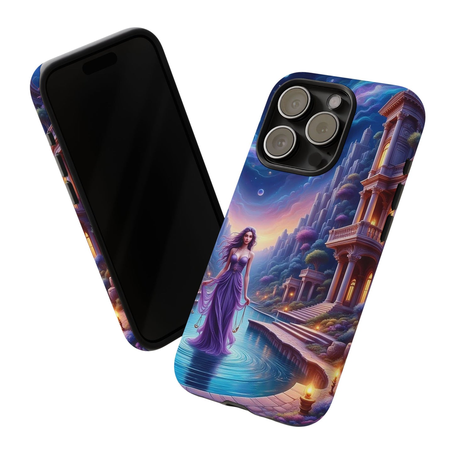 Celestial Fantasy Phone Case, Tough Case for Dreamers, Galaxy Design, Gift for Her, Magical Phone Accessory
