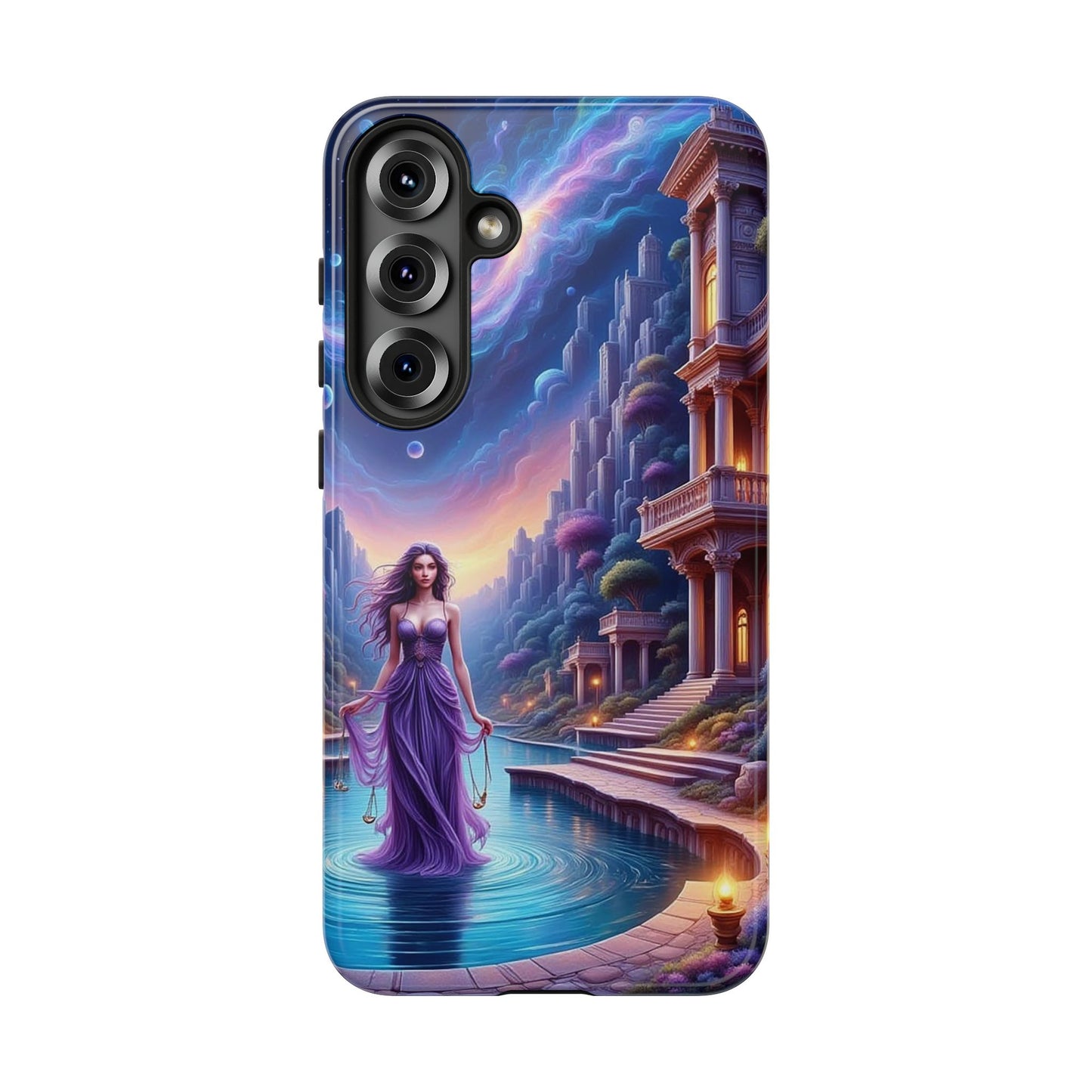 Celestial Fantasy Phone Case, Tough Case for Dreamers, Galaxy Design, Gift for Her, Magical Phone Accessory