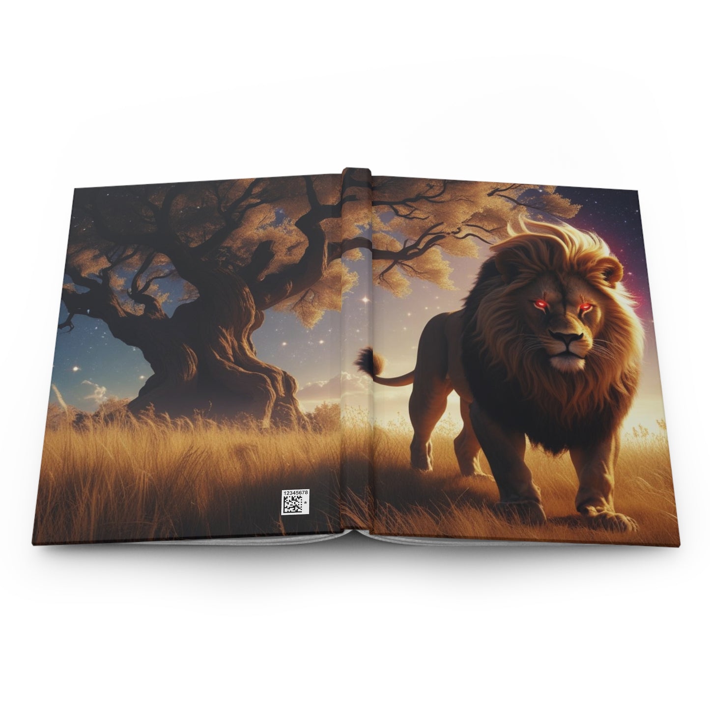 Majestic Lion Hardcover Journal, Artistic Notebook, Gift for Writers, Nature Lover Diary, Spiritual Journal, Lion Journal