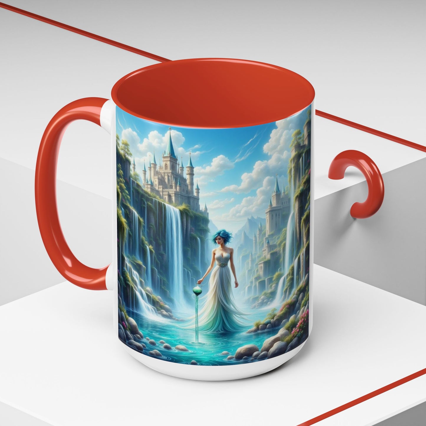 Astrology Aquarius, Accent Coffee Mug - 11oz and 15oz