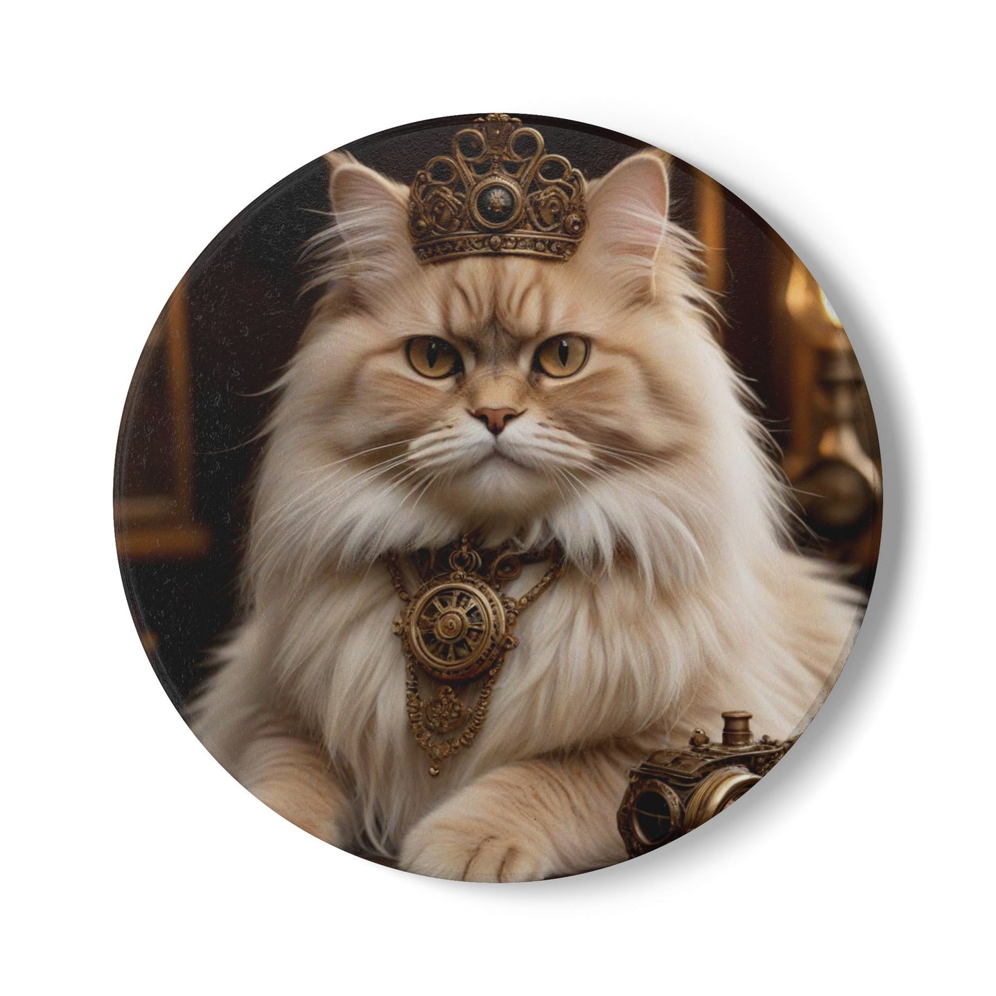Ceramic Coaster, Steampunk Cat Princess, Cat Designs, Steampunk Designs
