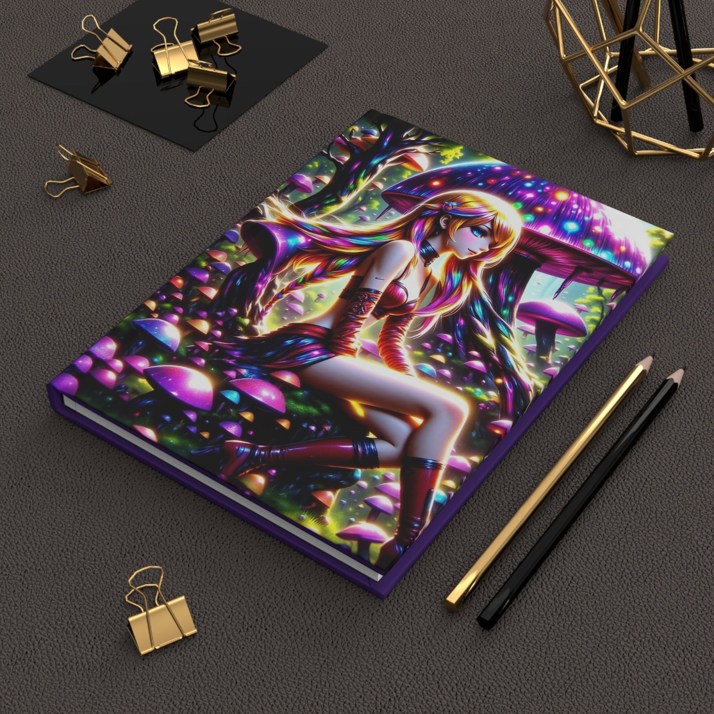 Vibrant Fantasy Hardcover Journal, Enchanted Notebook for Creative Souls, Gift for Writers, Artists, and Dreamers