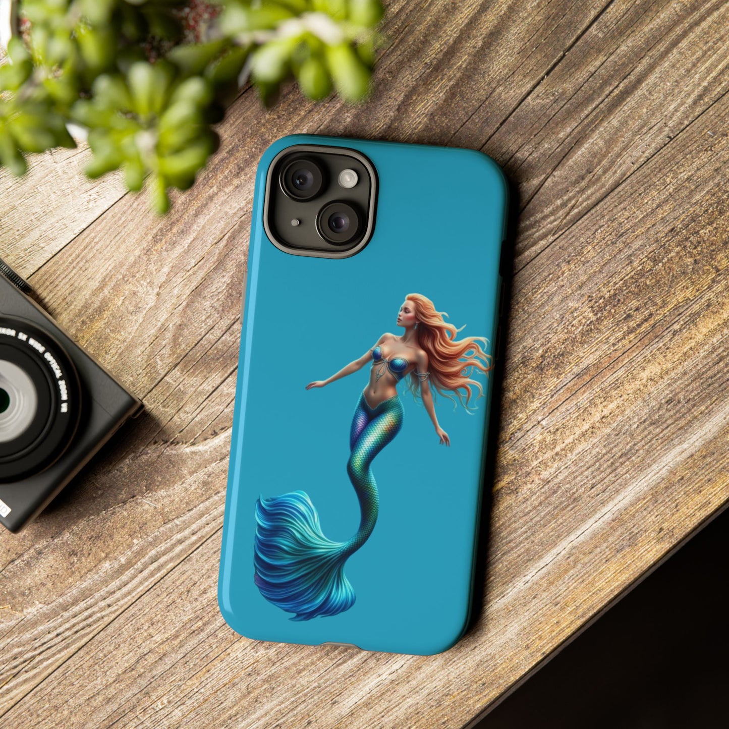 Mermaid Phone Case, Tough Phone Cover, Ocean Lover Gift, Cute Mermaid Accessory, Summer Vibes Case