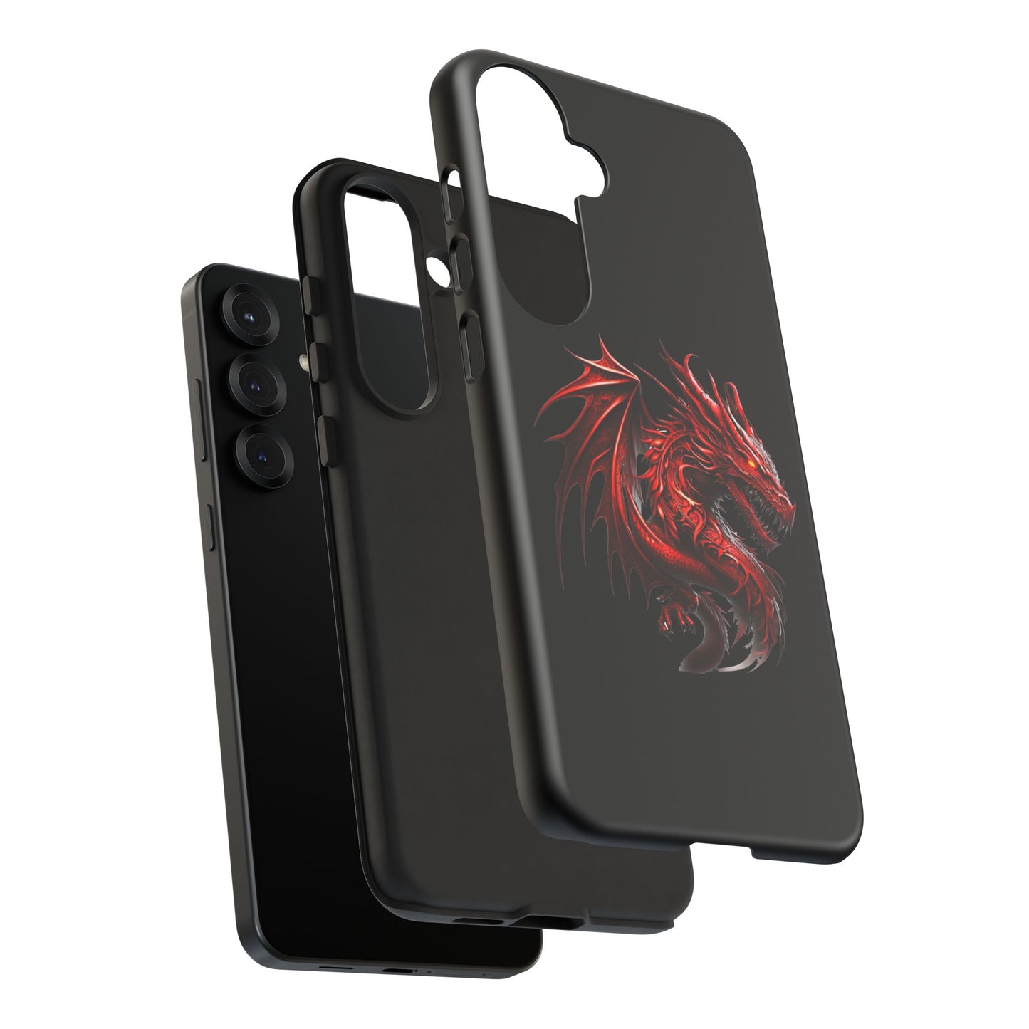 Red Dragon Phone Case, Fantasy Case, Tough Phone Cover, Gift for Gamers, Dragon Lover, Unique Mobile Accessory