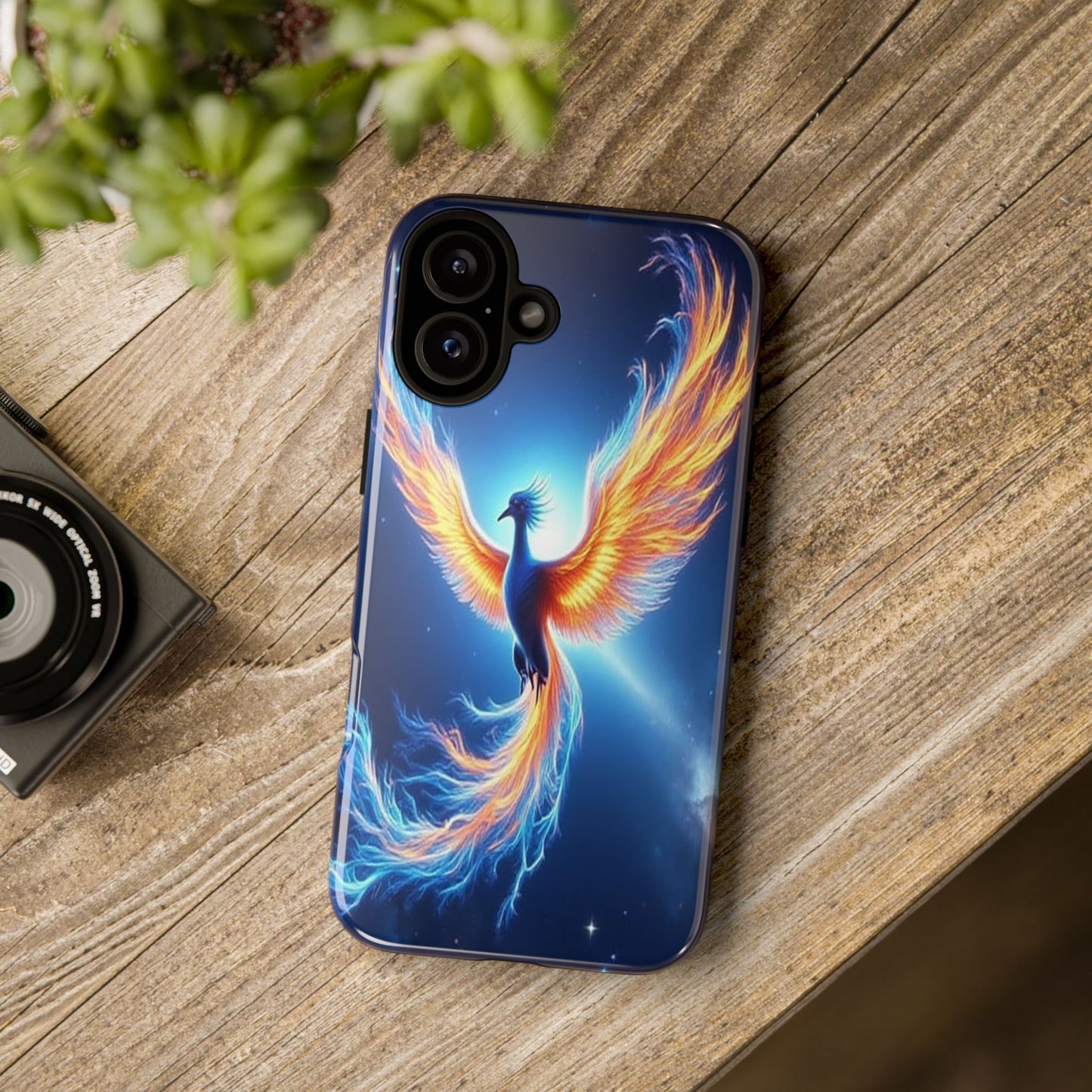 Phoenix Tough Case, Blue Bird Phone Case, Fantasy Designs, Space theme