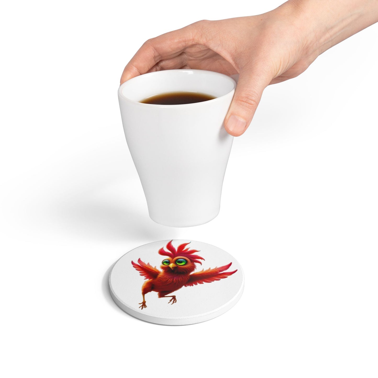 Ceramic Coaster, Chicken Pepper, Cool Gifts, Unique Coaster Designs