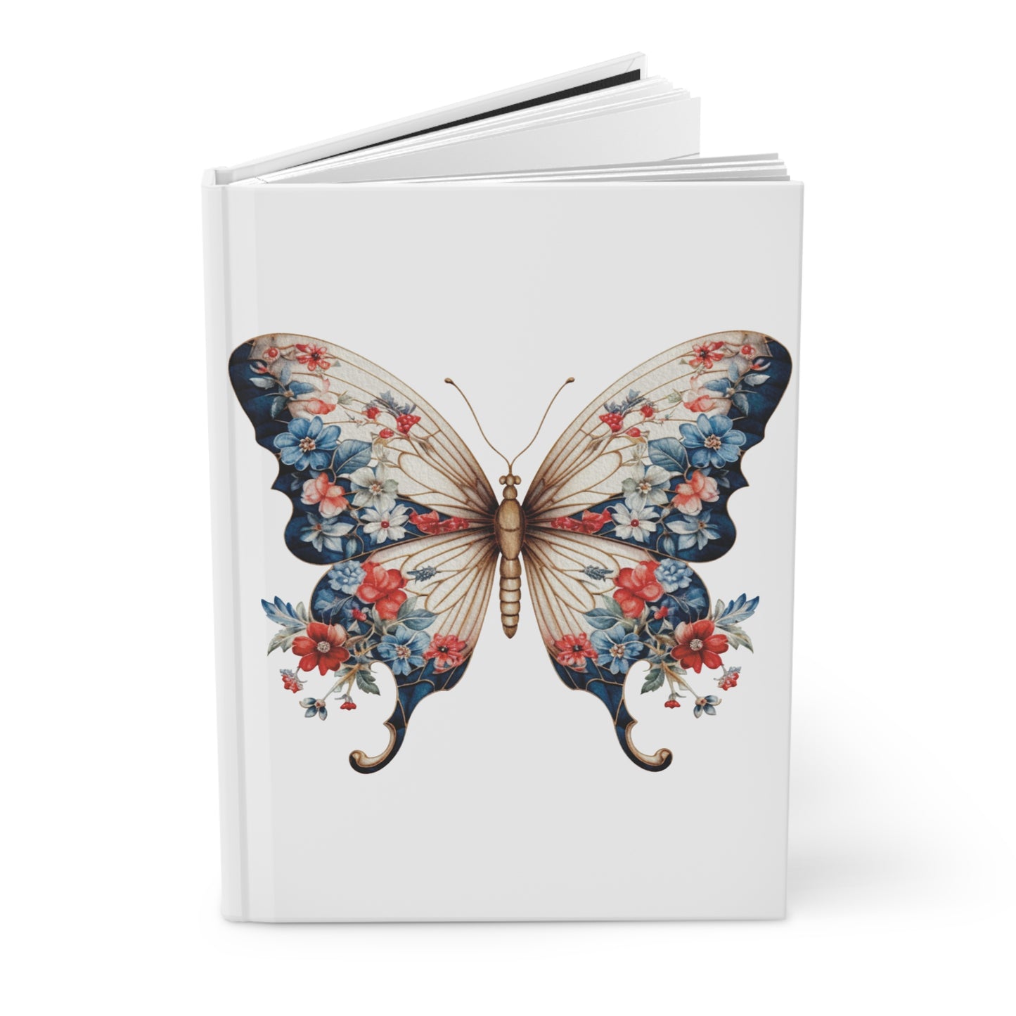 Floral Country Butterfly Journal | Colorful Hardcover Notebook for Creative Writing, Gift for Artists, Nature Lovers, and Students