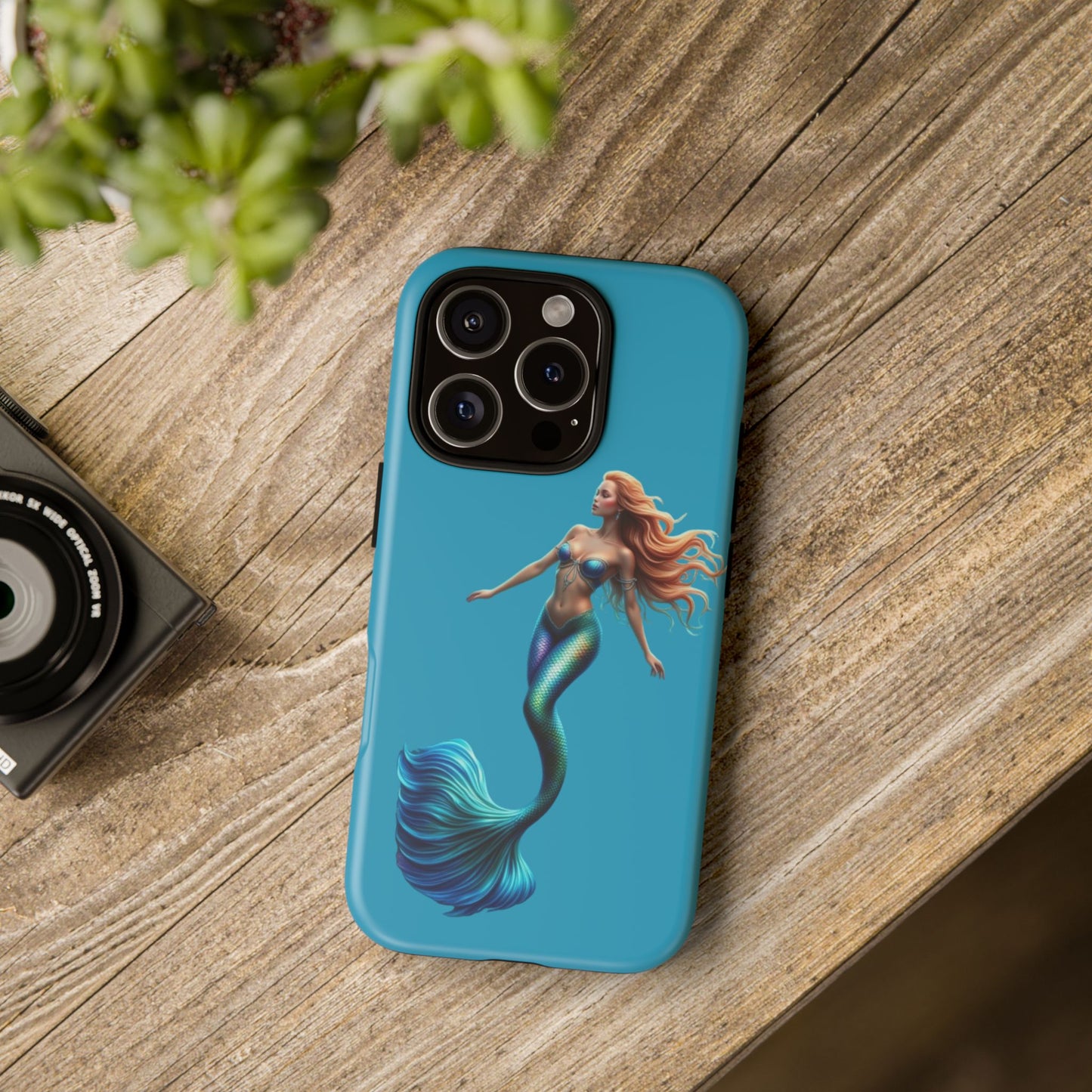 Mermaid Phone Case, Tough Phone Cover, Ocean Lover Gift, Cute Mermaid Accessory, Summer Vibes Case