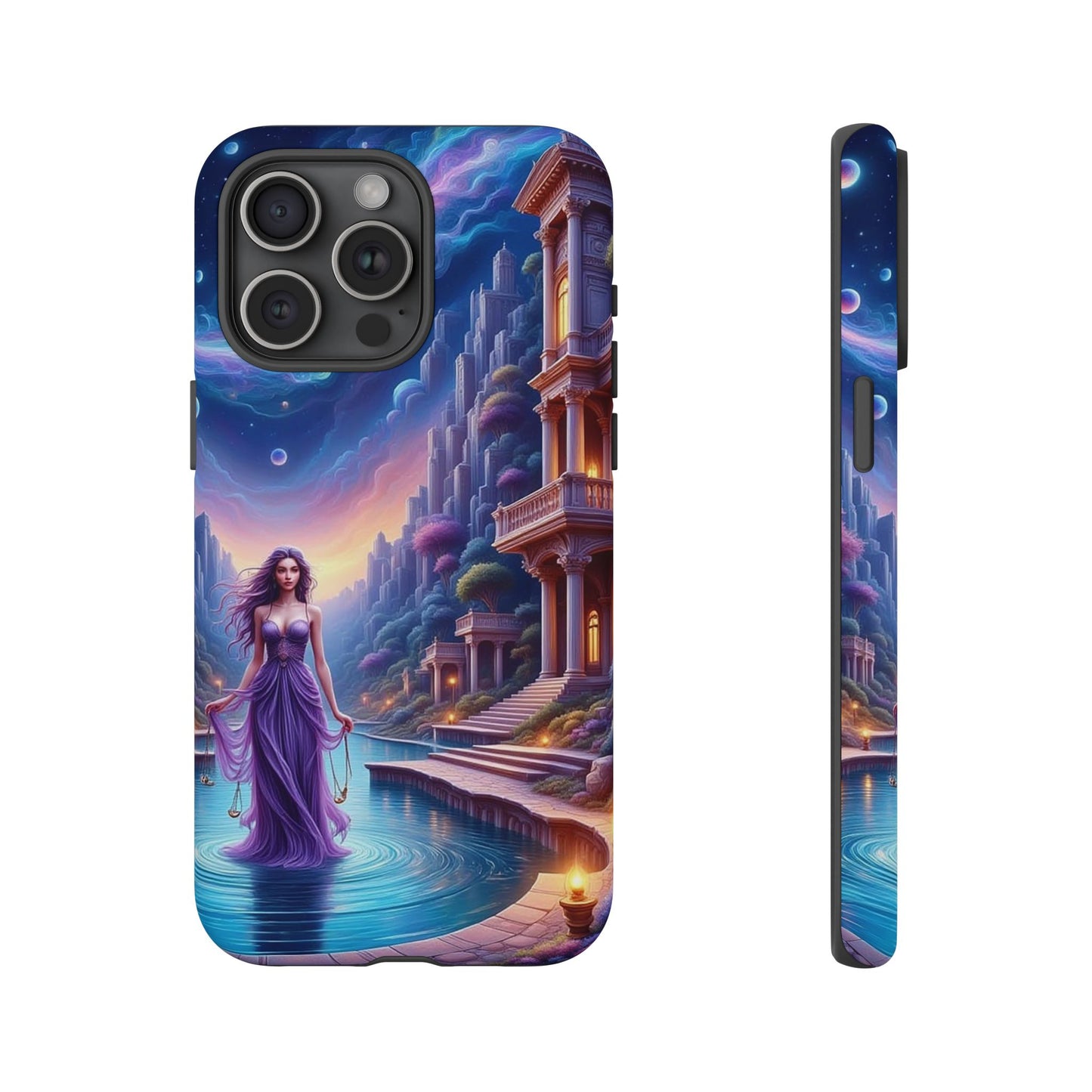 Celestial Fantasy Phone Case, Tough Case for Dreamers, Galaxy Design, Gift for Her, Magical Phone Accessory