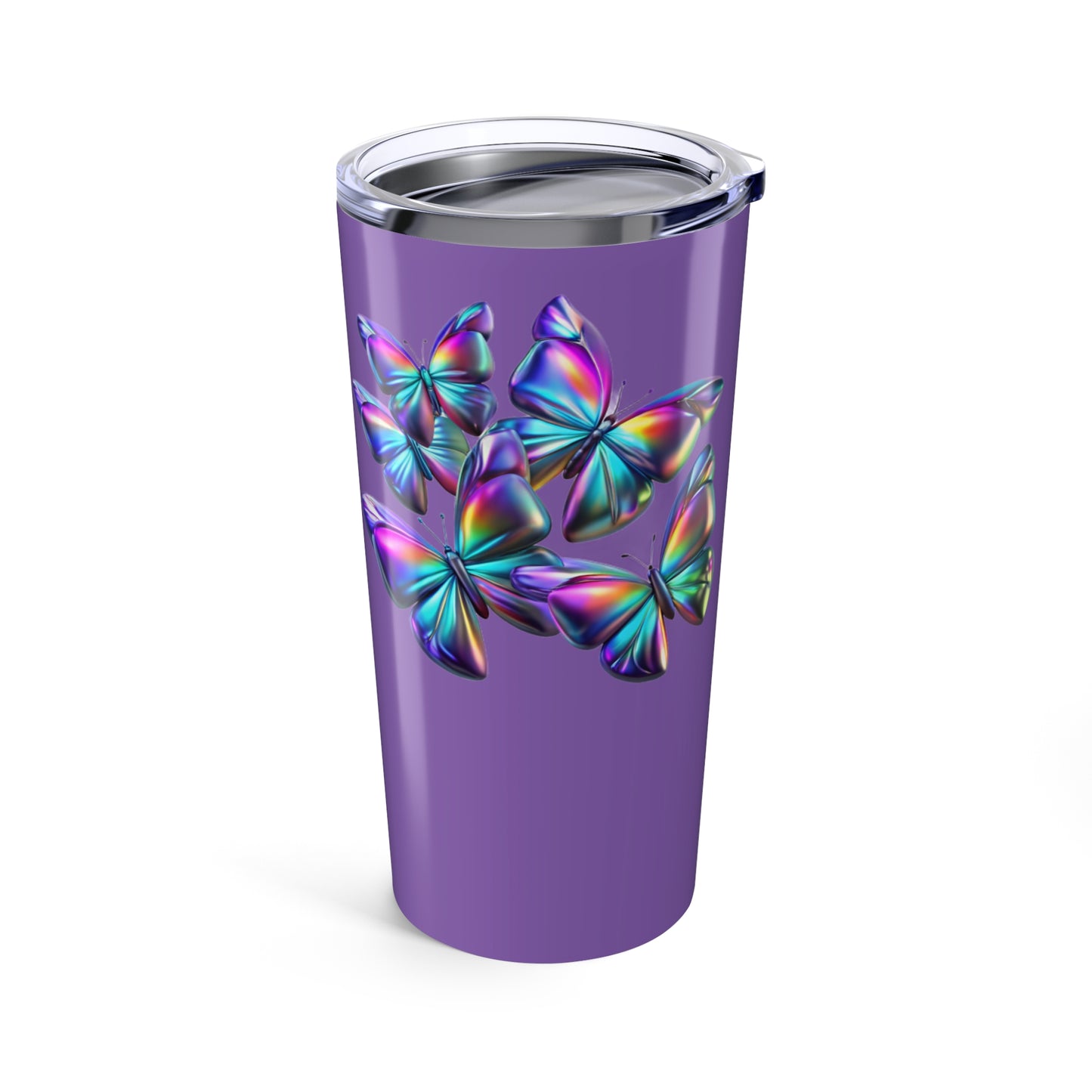 Colorful Butterfly Travel Tumbler, 20oz Insulated Drinkware, Gift for Nature Lovers, Eco-Friendly Cup, Perfect for All Occasions