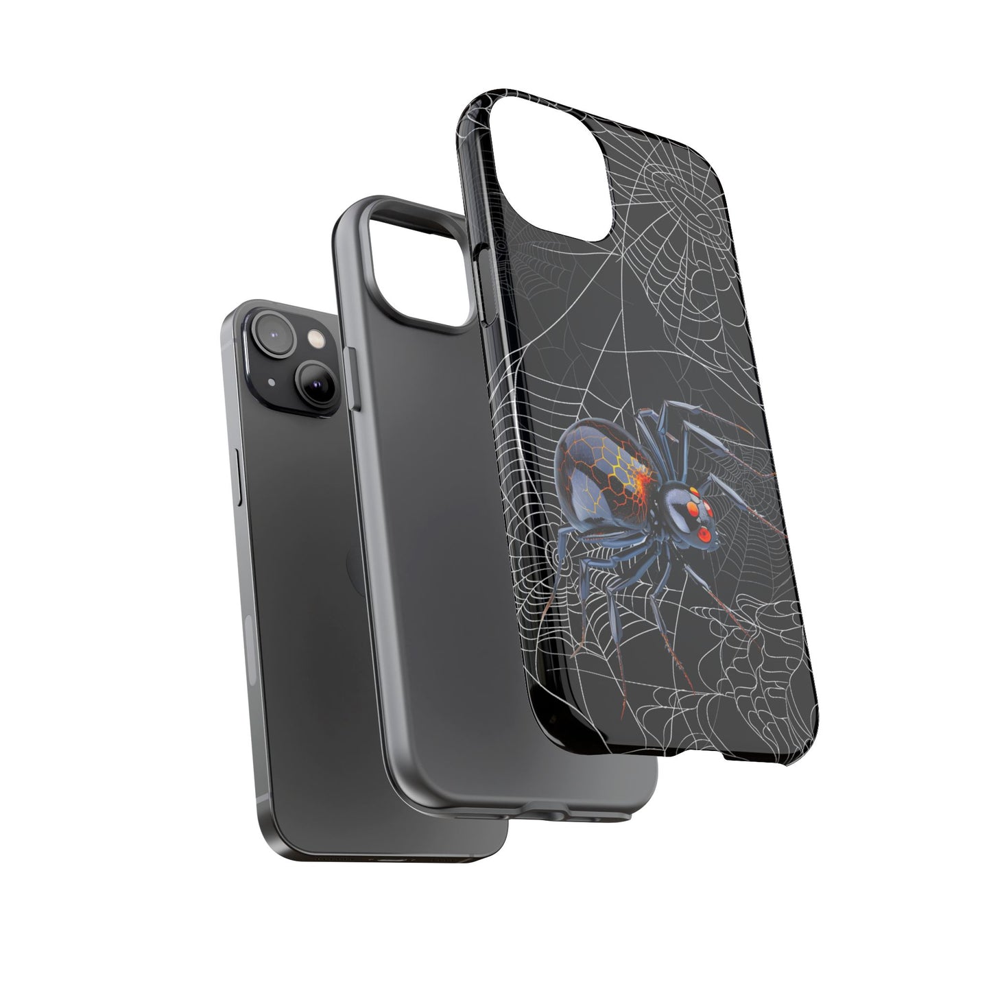 Spider Web Phone Case - Tough Cases for Halloween, Spooky Decor, Gift for Teens, Gothic Style, Unique Customizable Covers