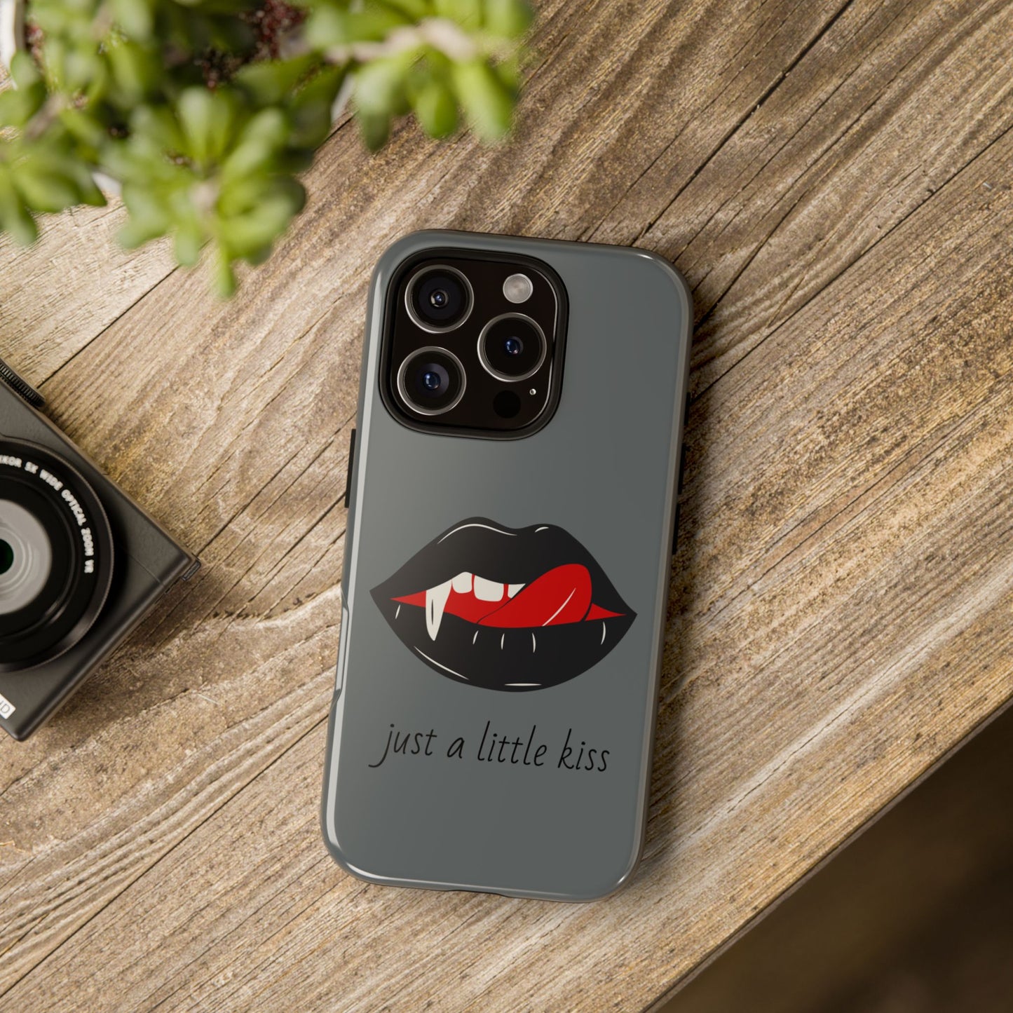Vampire Lip Phone Case, Edgy Tech Accessories, Halloween Gifts, Goth Aesthetic, Quirky Cell Phone Cover