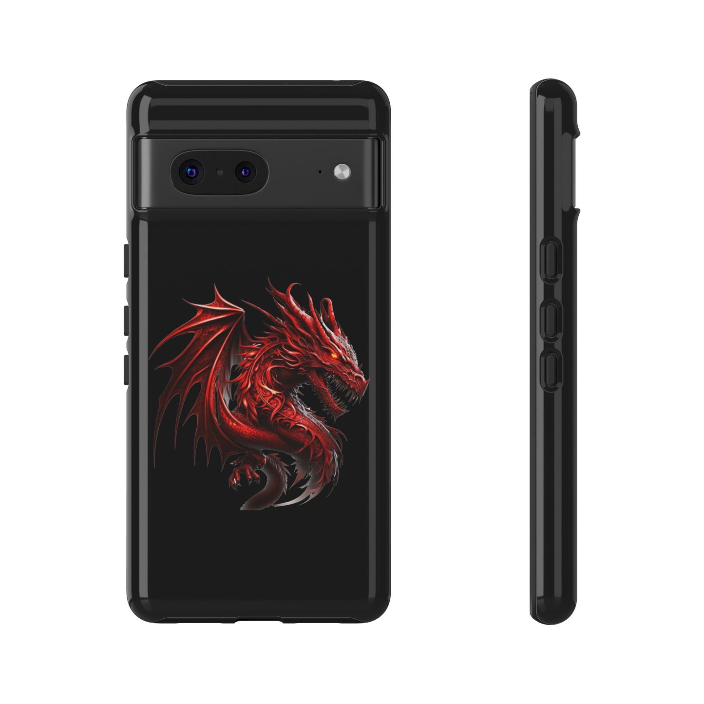 Red Dragon Phone Case, Fantasy Case, Tough Phone Cover, Gift for Gamers, Dragon Lover, Unique Mobile Accessory
