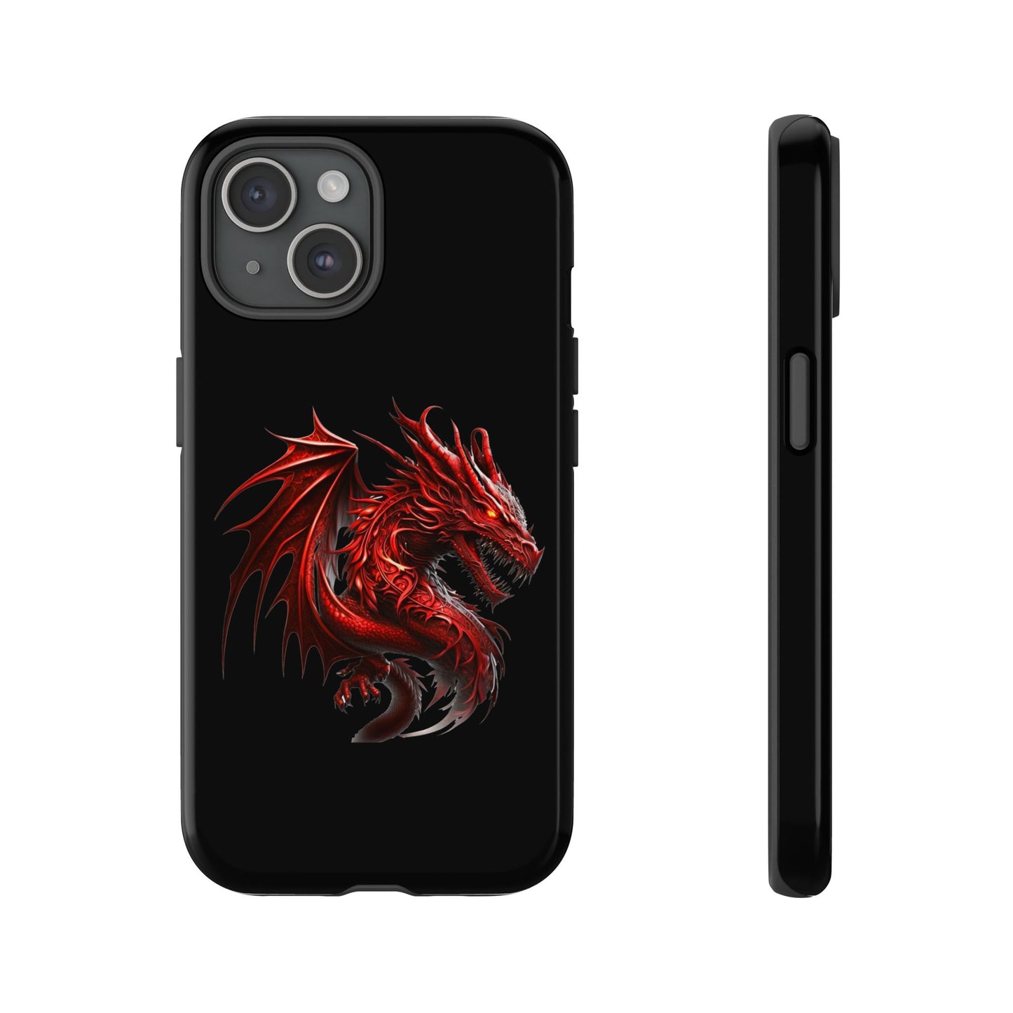 Red Dragon Phone Case, Fantasy Case, Tough Phone Cover, Gift for Gamers, Dragon Lover, Unique Mobile Accessory