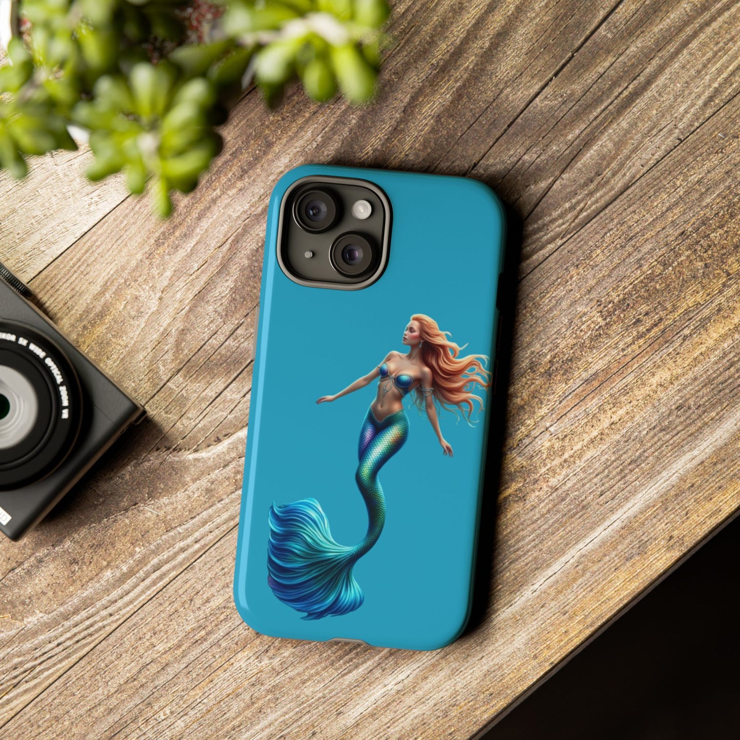 Mermaid Phone Case, Tough Phone Cover, Ocean Lover Gift, Cute Mermaid Accessory, Summer Vibes Case