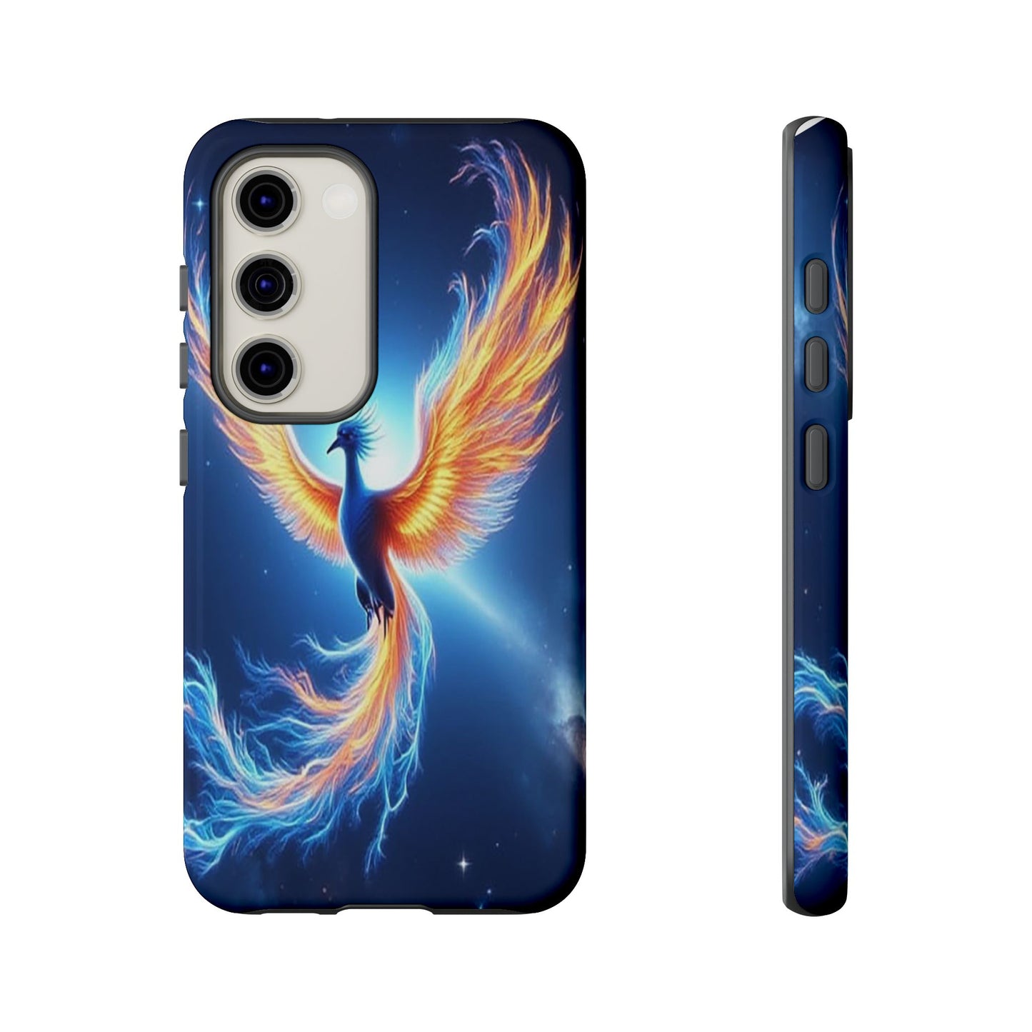 Phoenix Tough Case, Blue Bird Phone Case, Fantasy Designs, Space theme