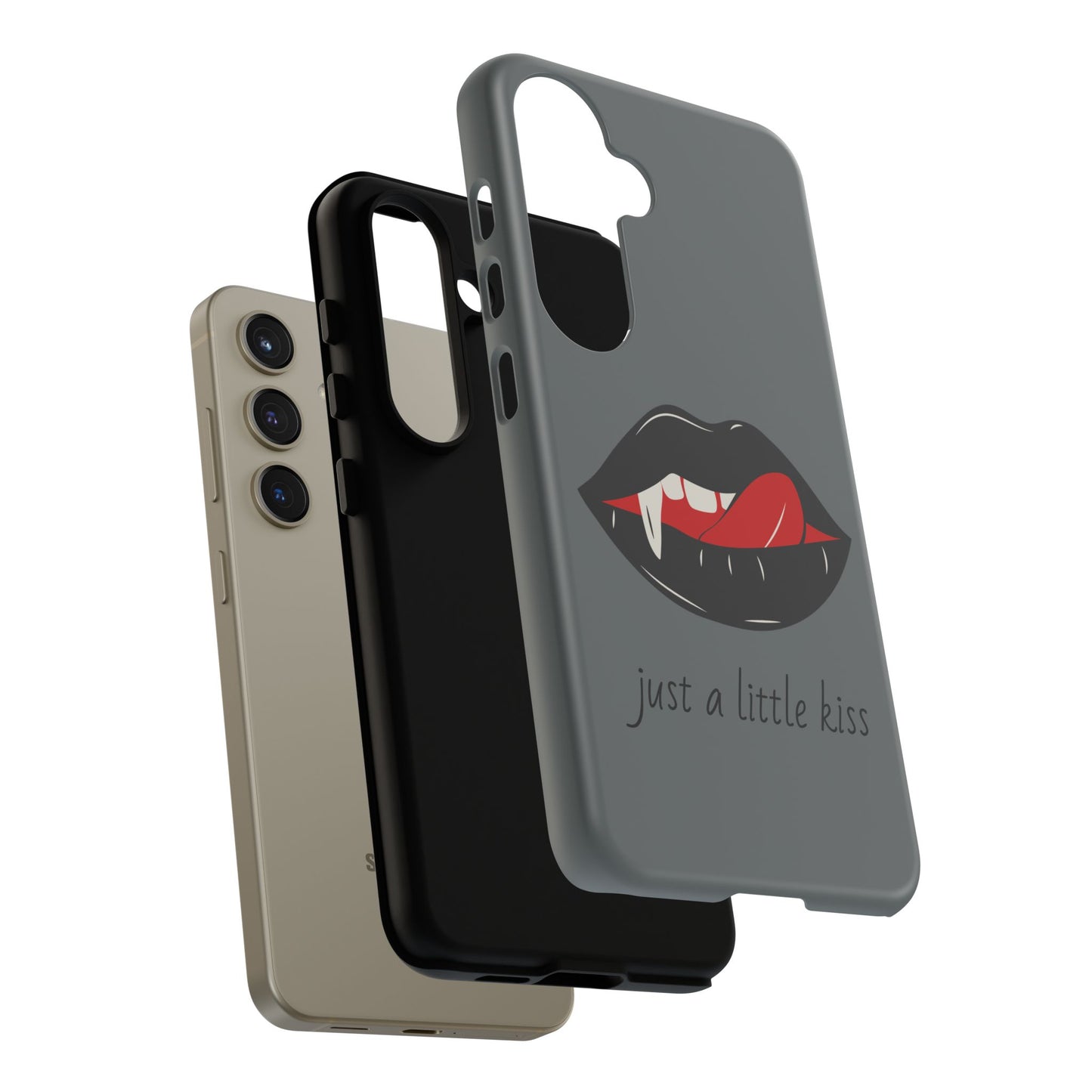 Vampire Lip Phone Case, Edgy Tech Accessories, Halloween Gifts, Goth Aesthetic, Quirky Cell Phone Cover