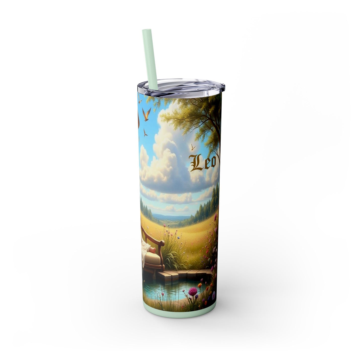 Zodiac Leo Tumbler with Straw, 20oz