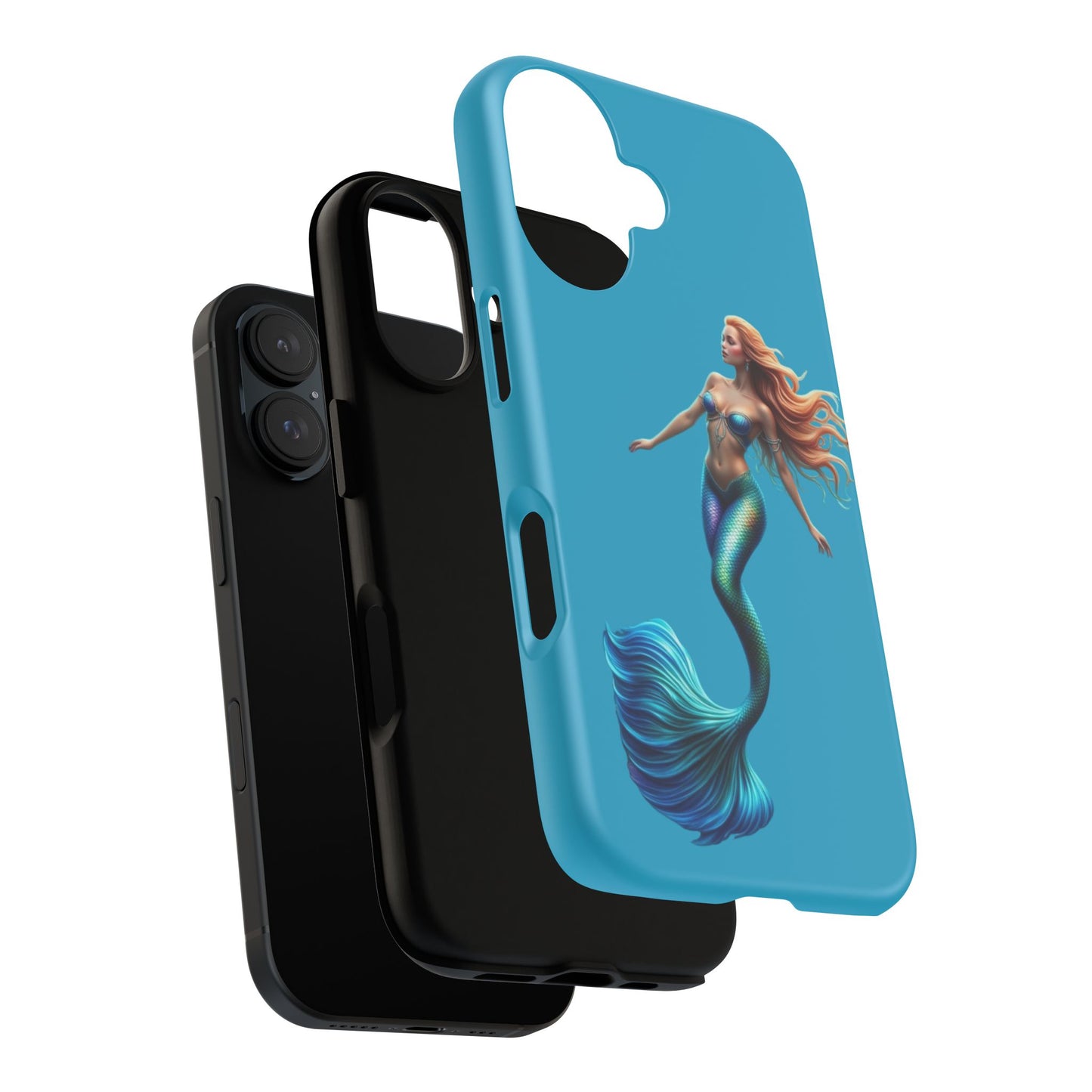 Mermaid Phone Case, Tough Phone Cover, Ocean Lover Gift, Cute Mermaid Accessory, Summer Vibes Case
