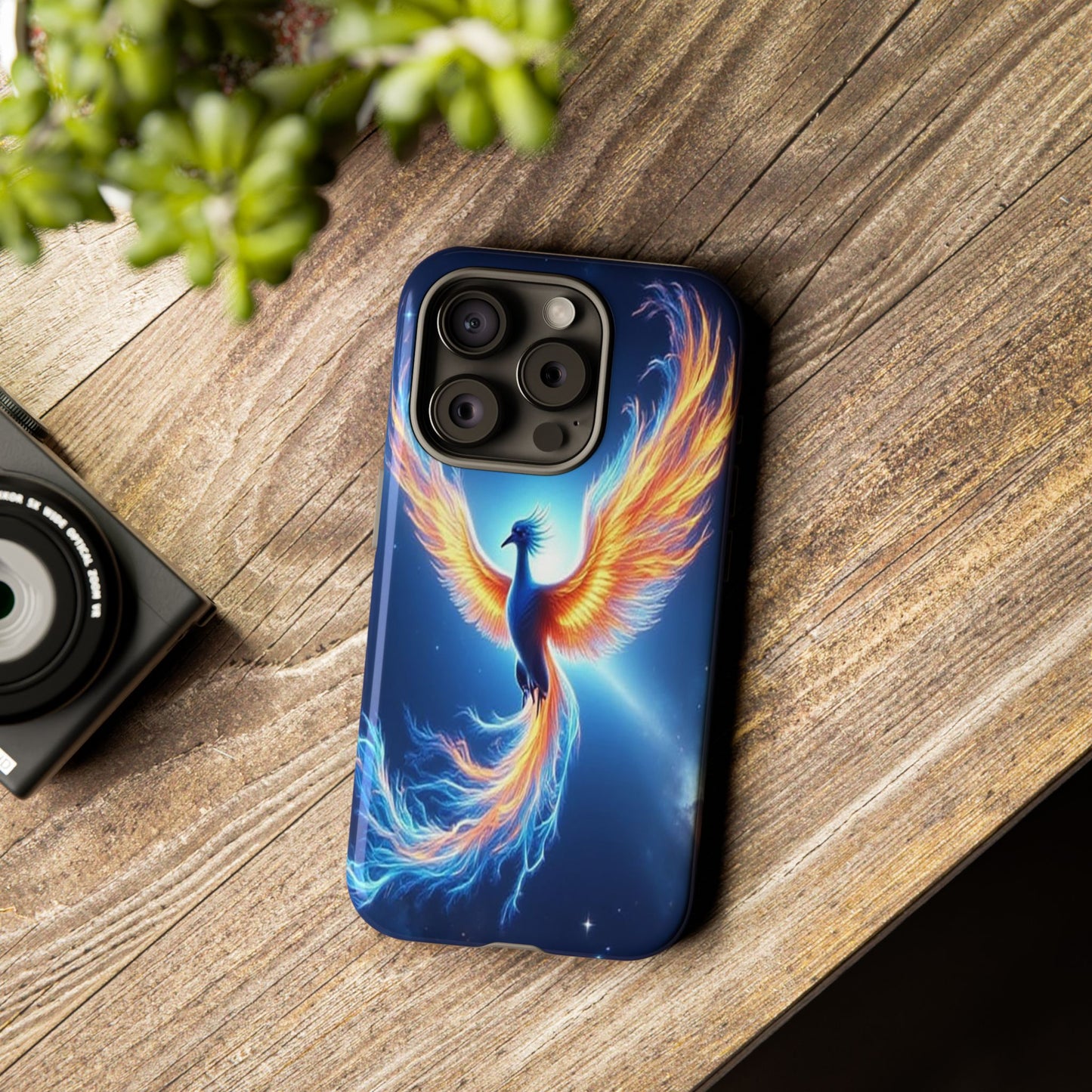 Phoenix Tough Case, Blue Bird Phone Case, Fantasy Designs, Space theme