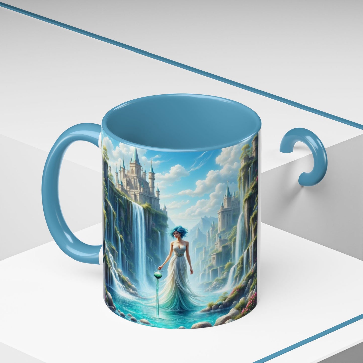 Astrology Aquarius, Accent Coffee Mug - 11oz and 15oz