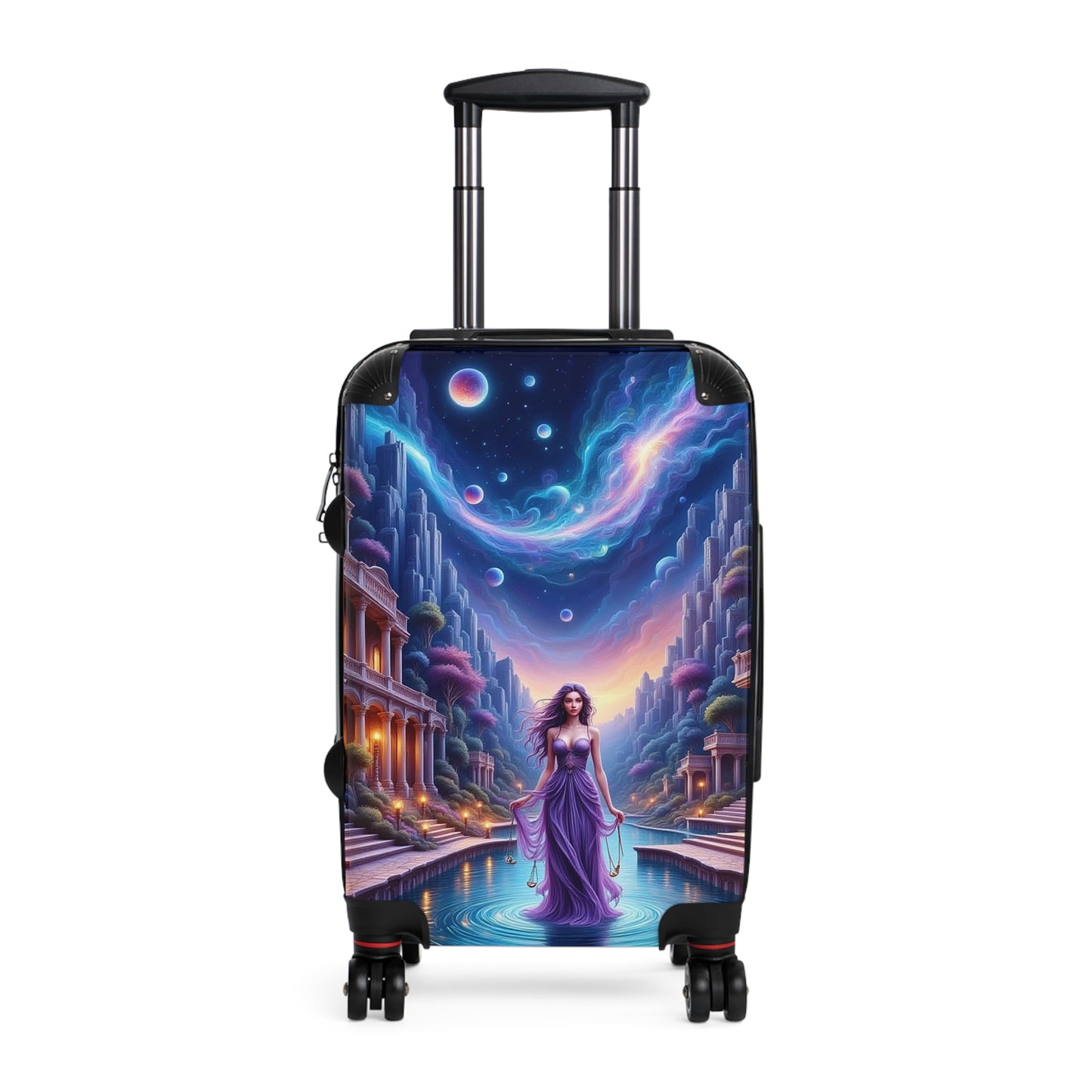 Astrology Signs Libra, Anime, Fantasy Travel Suitcase with Ethereal Design, Perfect for Adventurers, Dreamers, and Mystical Souls, Artful Luggage, Gift for Travelers