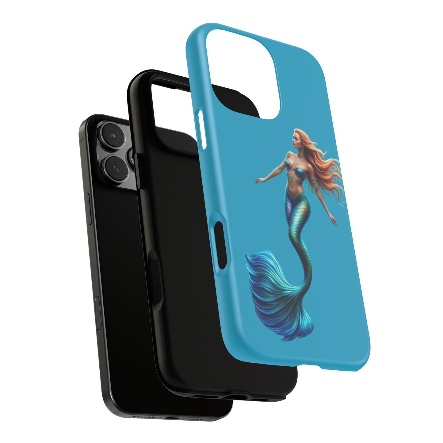 Mermaid Phone Case, Tough Phone Cover, Ocean Lover Gift, Cute Mermaid Accessory, Summer Vibes Case