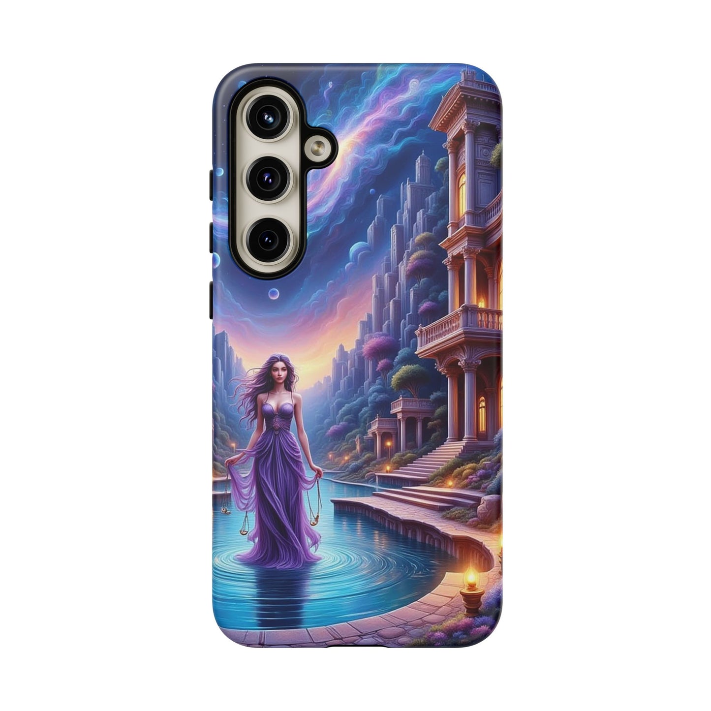 Celestial Fantasy Phone Case, Tough Case for Dreamers, Galaxy Design, Gift for Her, Magical Phone Accessory