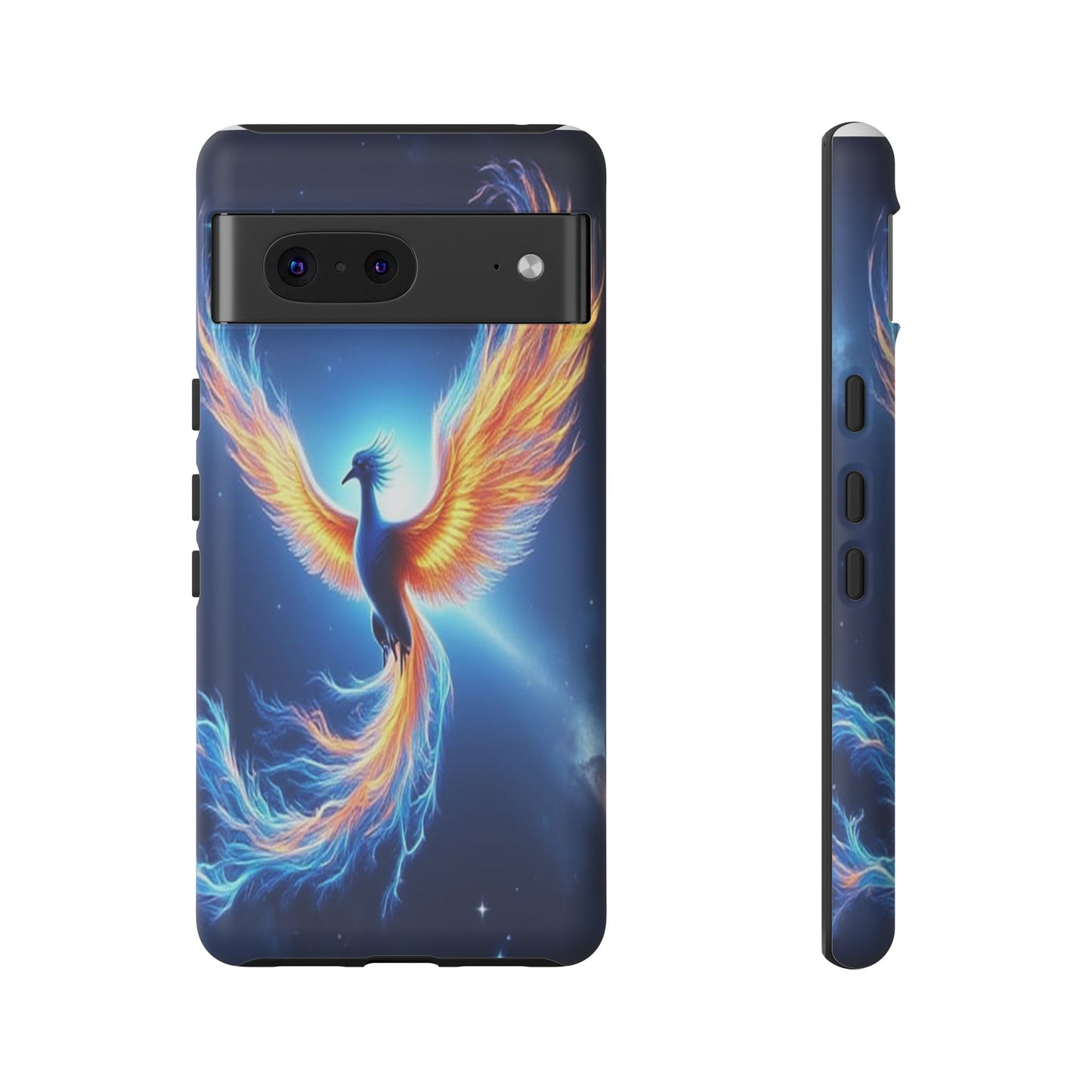 Phoenix Tough Case, Blue Bird Phone Case, Fantasy Designs, Space theme