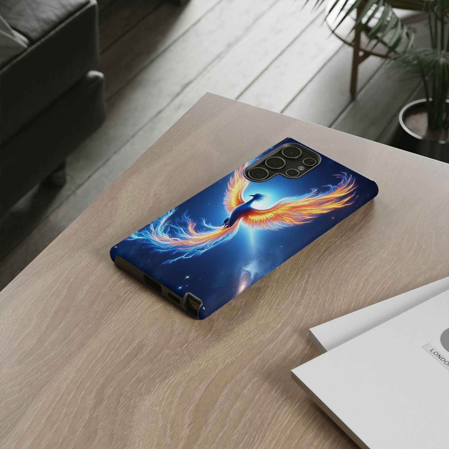 Phoenix Tough Case, Blue Bird Phone Case, Fantasy Designs, Space theme