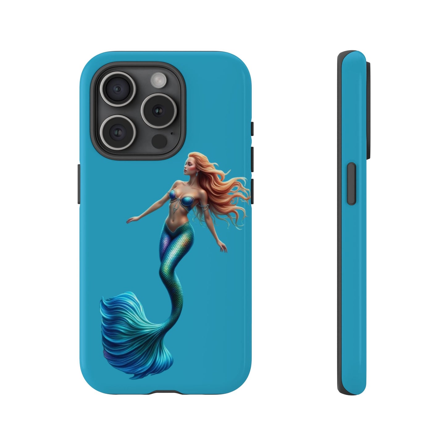 Mermaid Phone Case, Tough Phone Cover, Ocean Lover Gift, Cute Mermaid Accessory, Summer Vibes Case