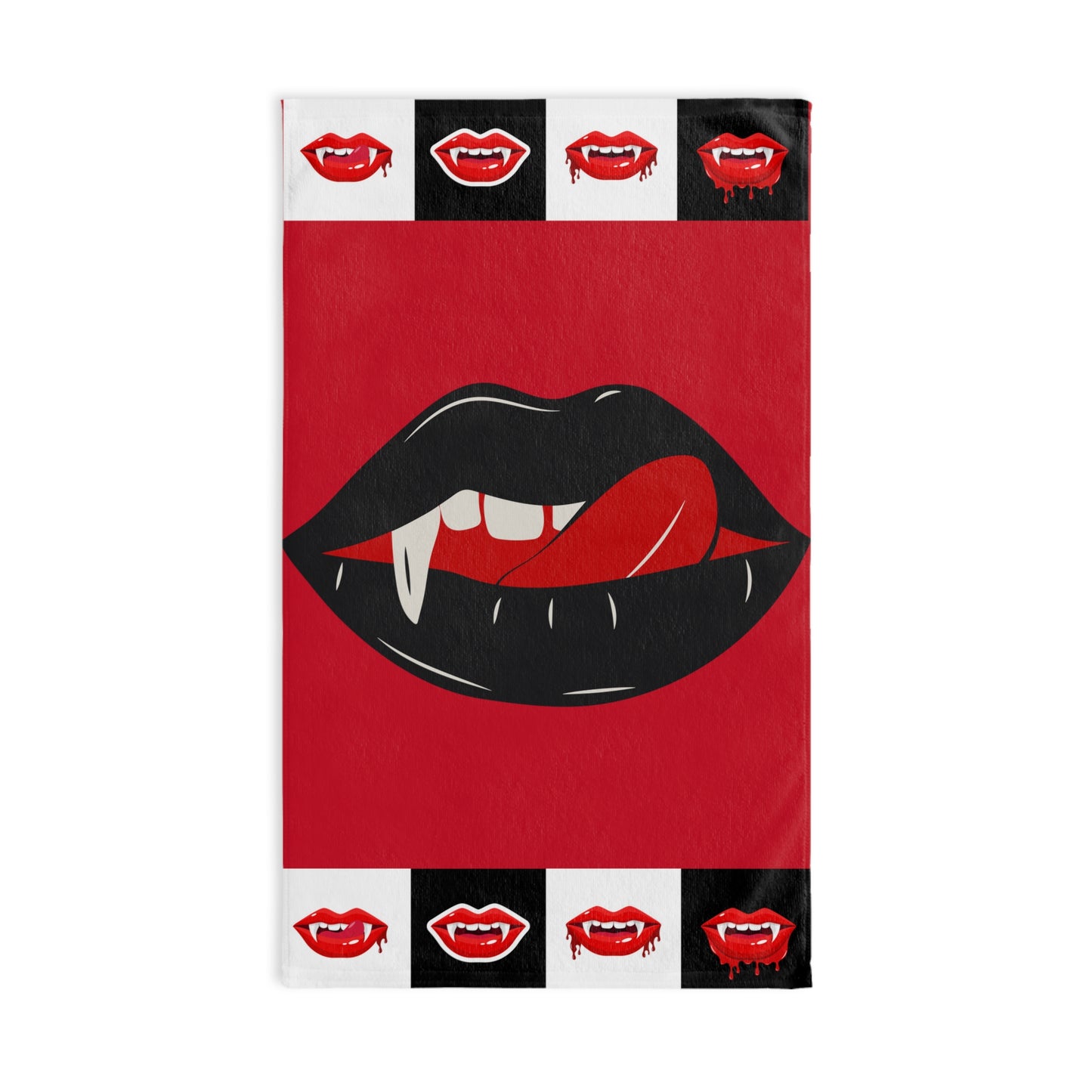 Glamorous Vampire Hand Towel | Gothic Decor, Kitchen Accessory, Unique Gift, Halloween, Makeup Towel