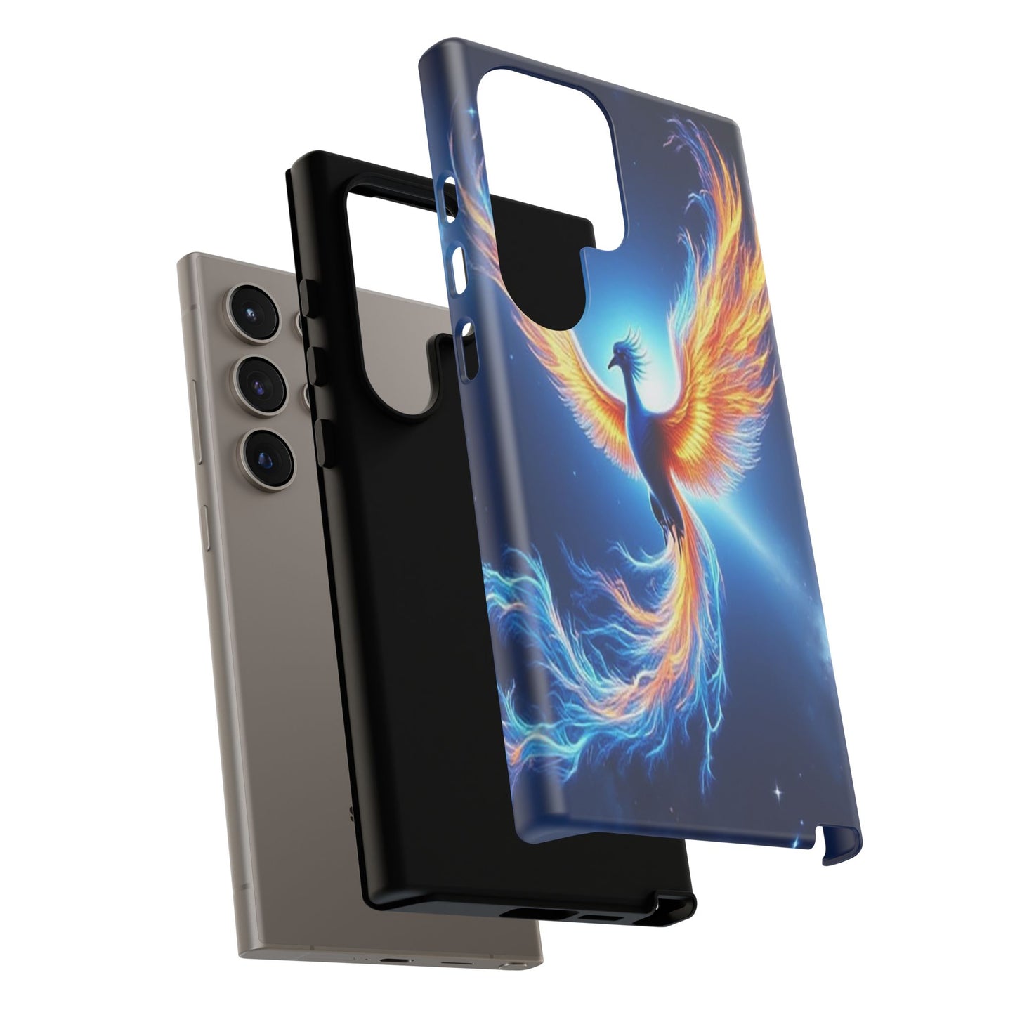 Phoenix Tough Case, Blue Bird Phone Case, Fantasy Designs, Space theme