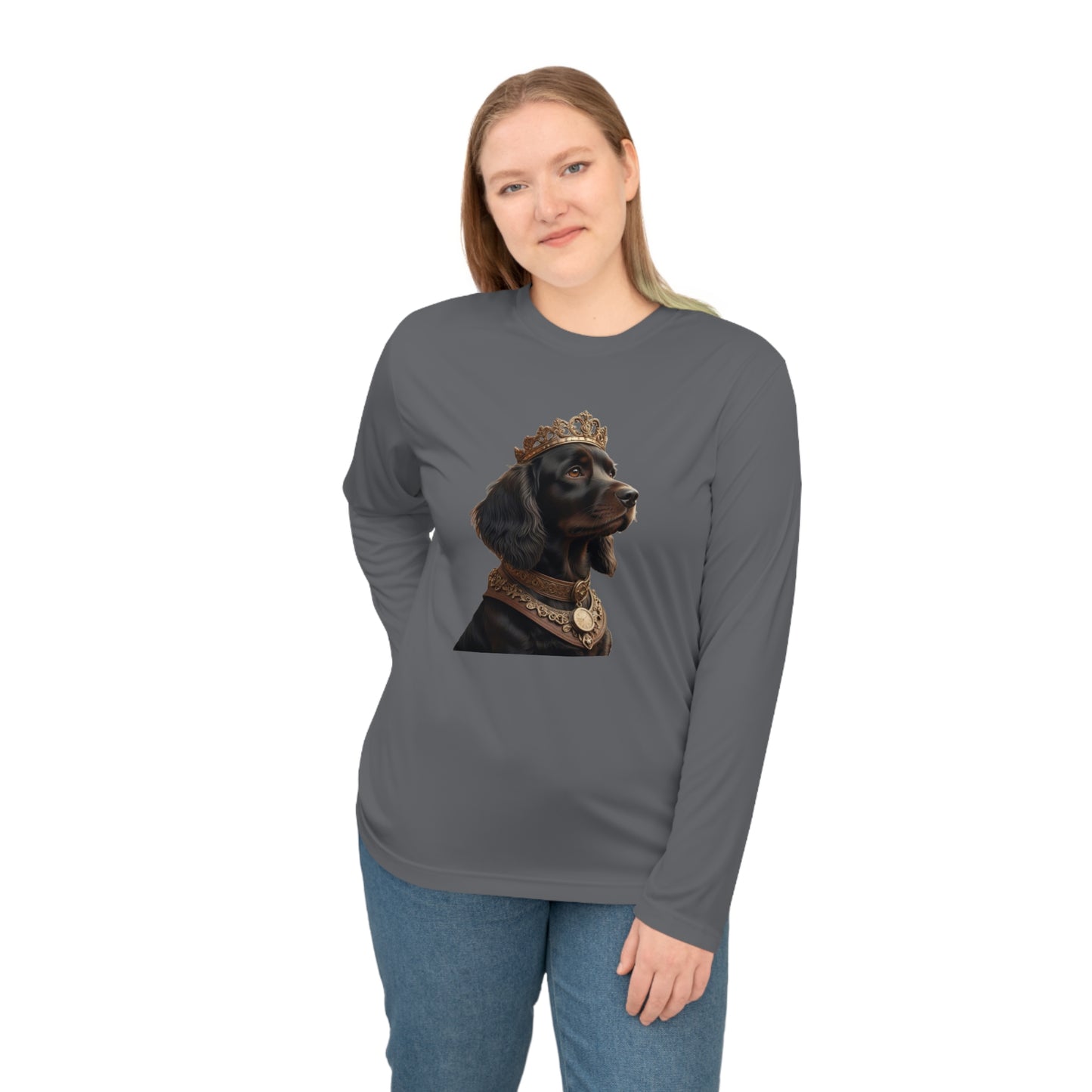 Royal Pup Long Sleeve Shirt, Unisex Dog Lover Tee, Pet Apparel, Funny Gift for Dog Owners, Casual Wear, Animal Lovers Shirt
