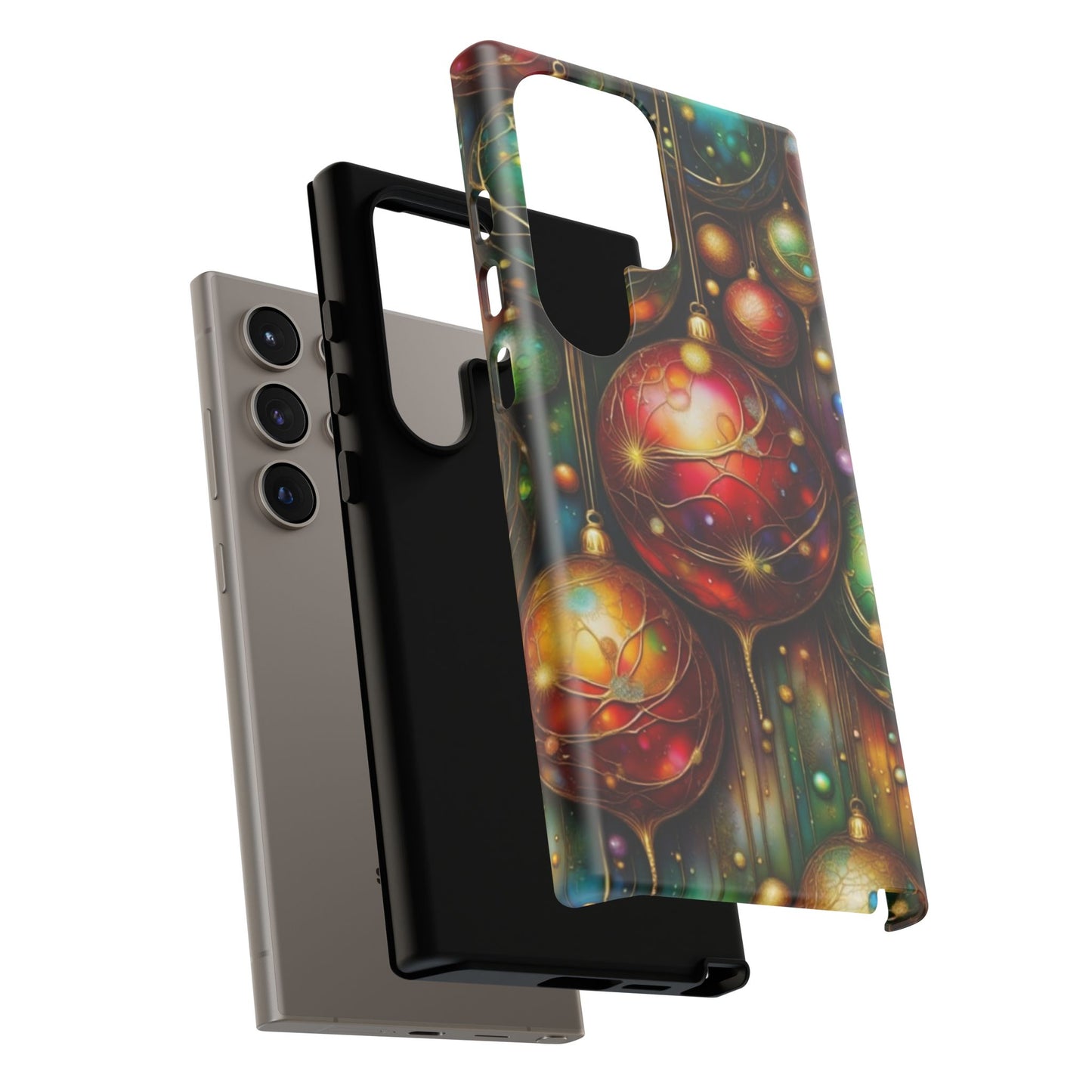 Colorful Holiday Phone Case, Festive Smartphone Cover, Christmas Gift, Artistic Phone Protector, Unique Holiday Accessory