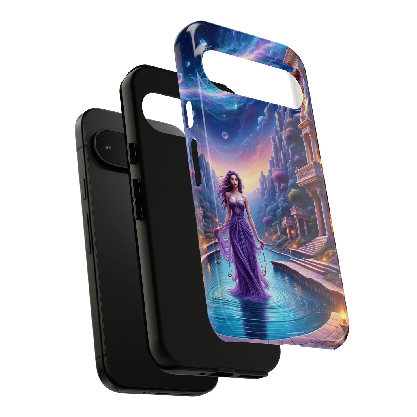 Celestial Fantasy Phone Case, Tough Case for Dreamers, Galaxy Design, Gift for Her, Magical Phone Accessory