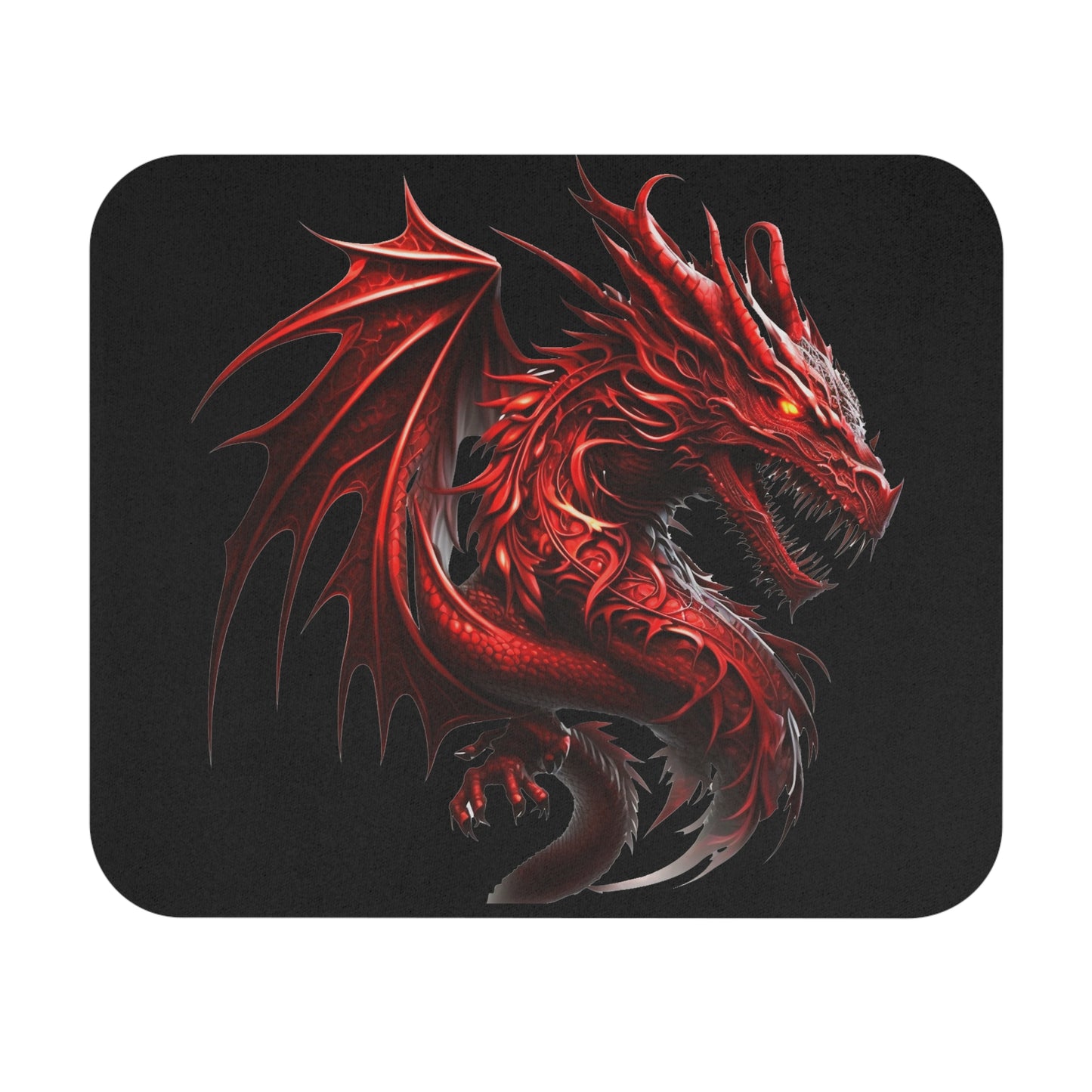 Fierce Dragon Mouse Pad - Fantasy Gaming Accessory, Office Decor, Gift for Gamers, Unique Computer Accessories, Dungeons & Dragons