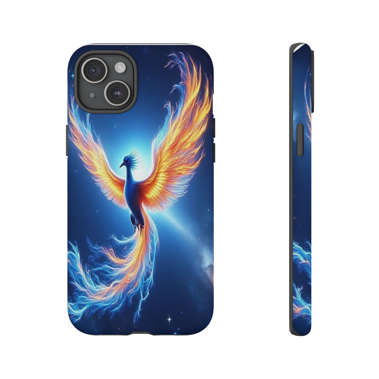 Phoenix Tough Case, Blue Bird Phone Case, Fantasy Designs, Space theme