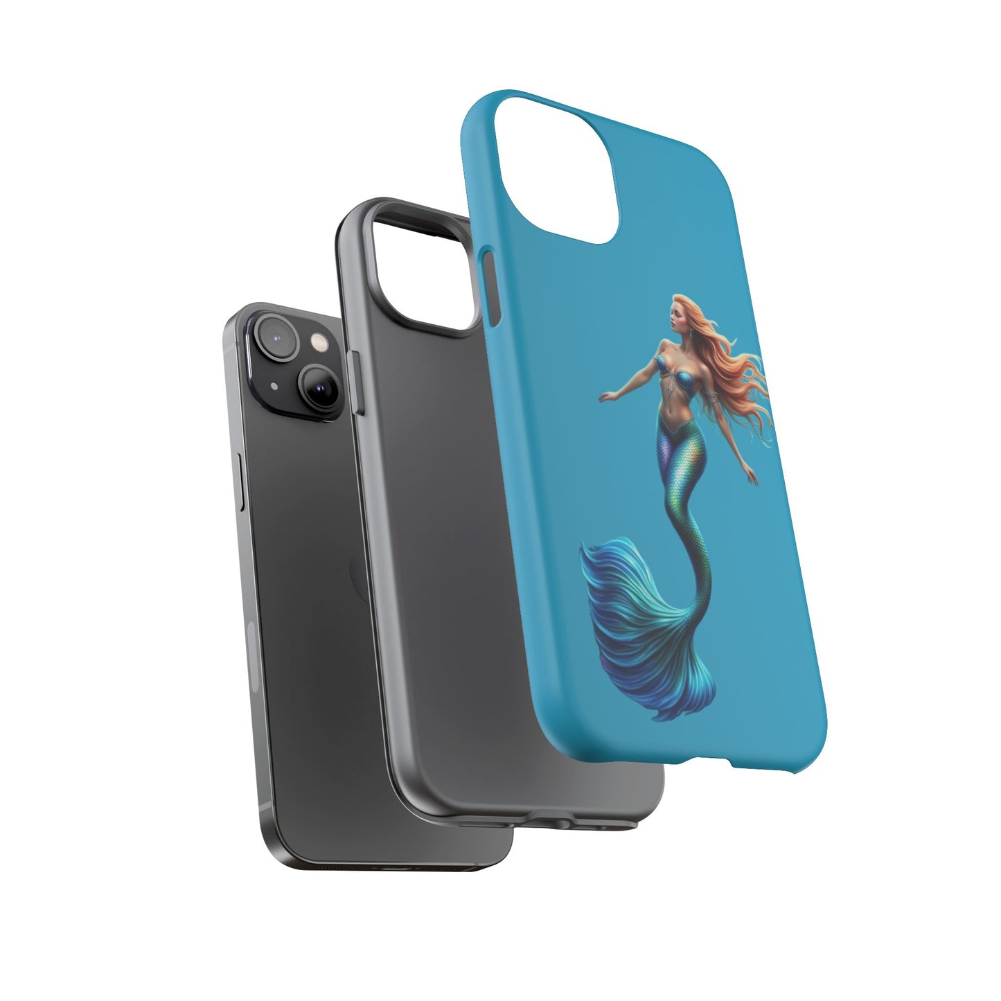 Mermaid Phone Case, Tough Phone Cover, Ocean Lover Gift, Cute Mermaid Accessory, Summer Vibes Case
