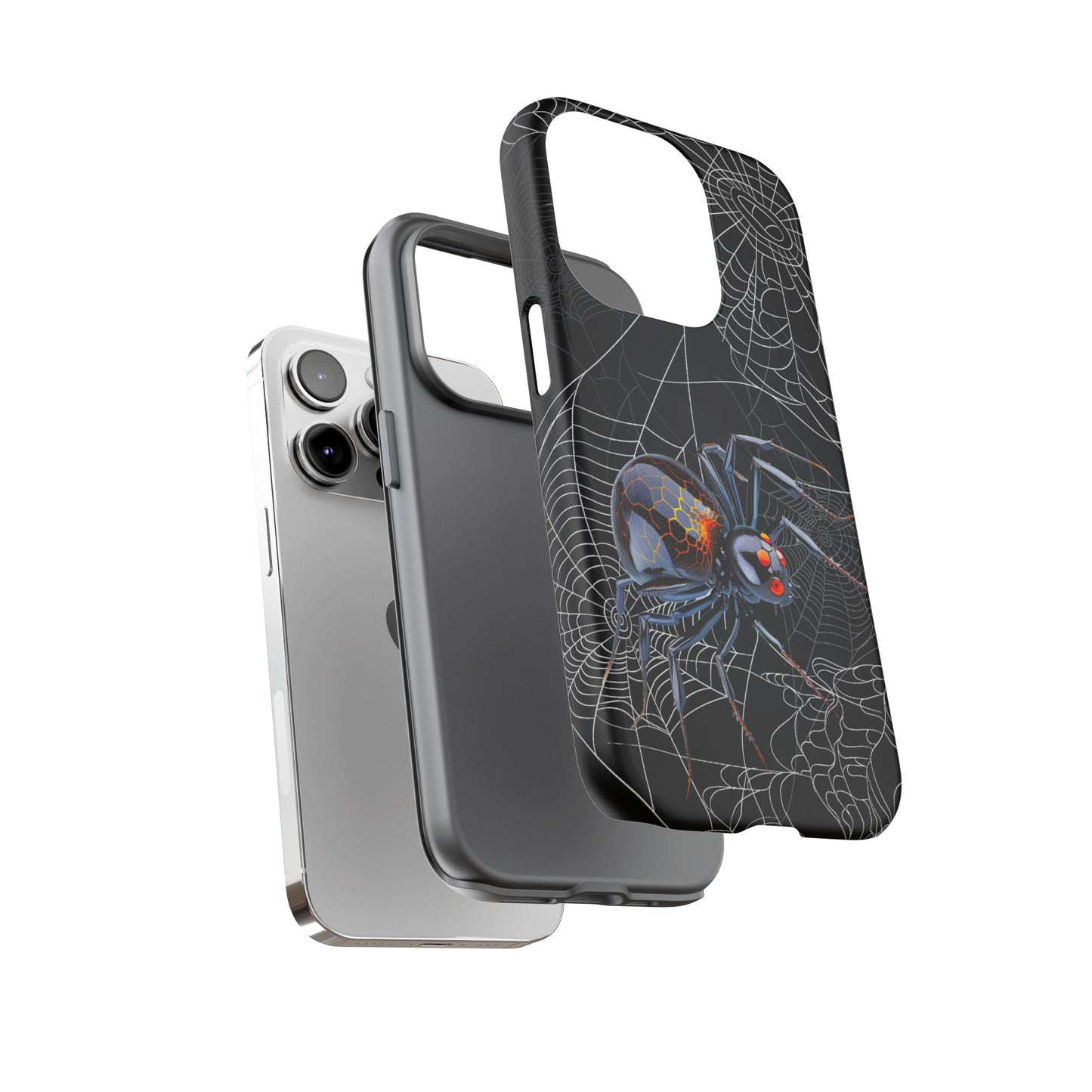 Spider Web Phone Case - Tough Cases for Halloween, Spooky Decor, Gift for Teens, Gothic Style, Unique Customizable Covers