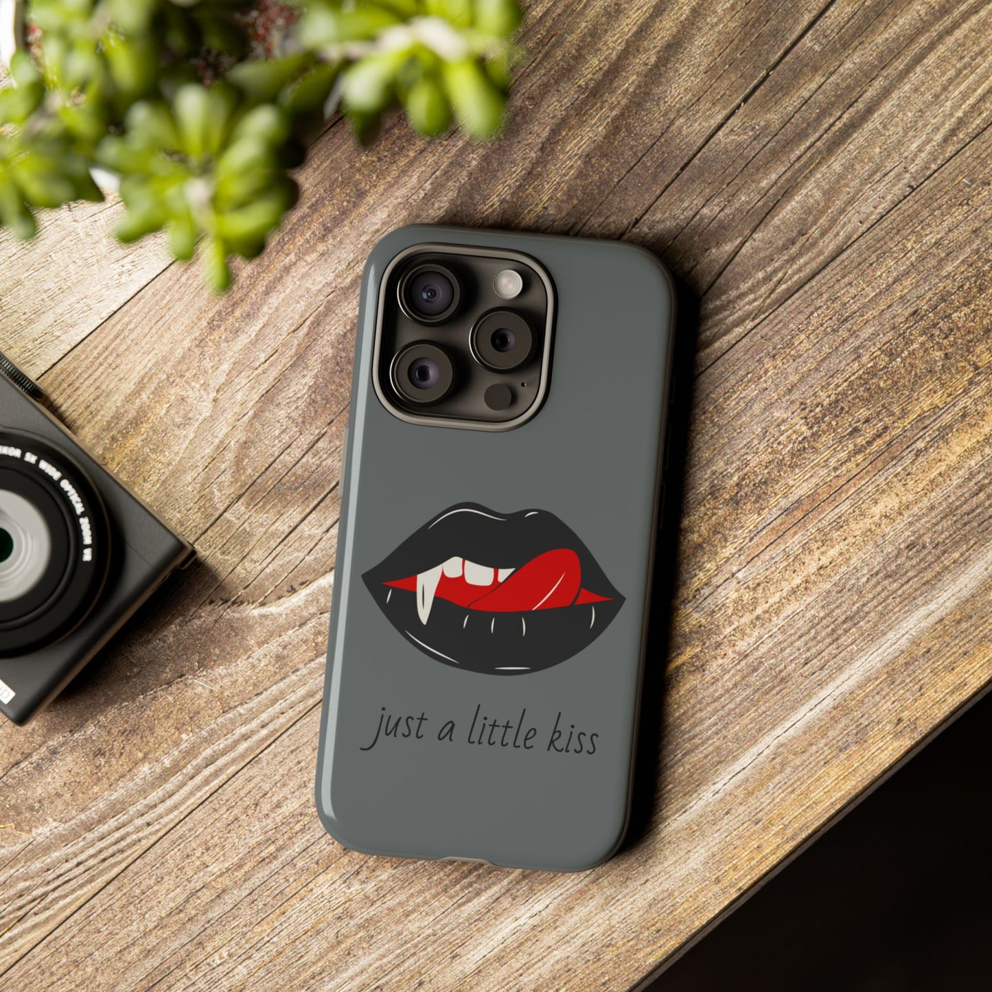 Vampire Lip Phone Case, Edgy Tech Accessories, Halloween Gifts, Goth Aesthetic, Quirky Cell Phone Cover