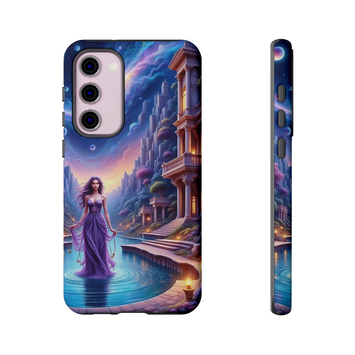 Celestial Fantasy Phone Case, Tough Case for Dreamers, Galaxy Design, Gift for Her, Magical Phone Accessory