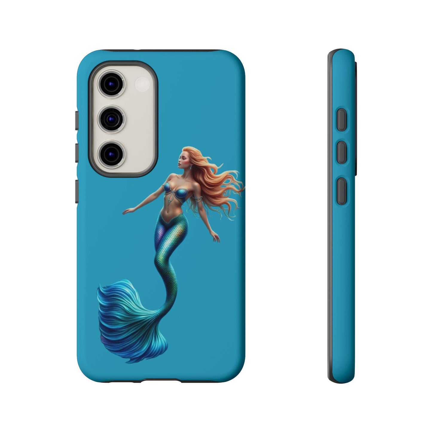 Mermaid Phone Case, Tough Phone Cover, Ocean Lover Gift, Cute Mermaid Accessory, Summer Vibes Case