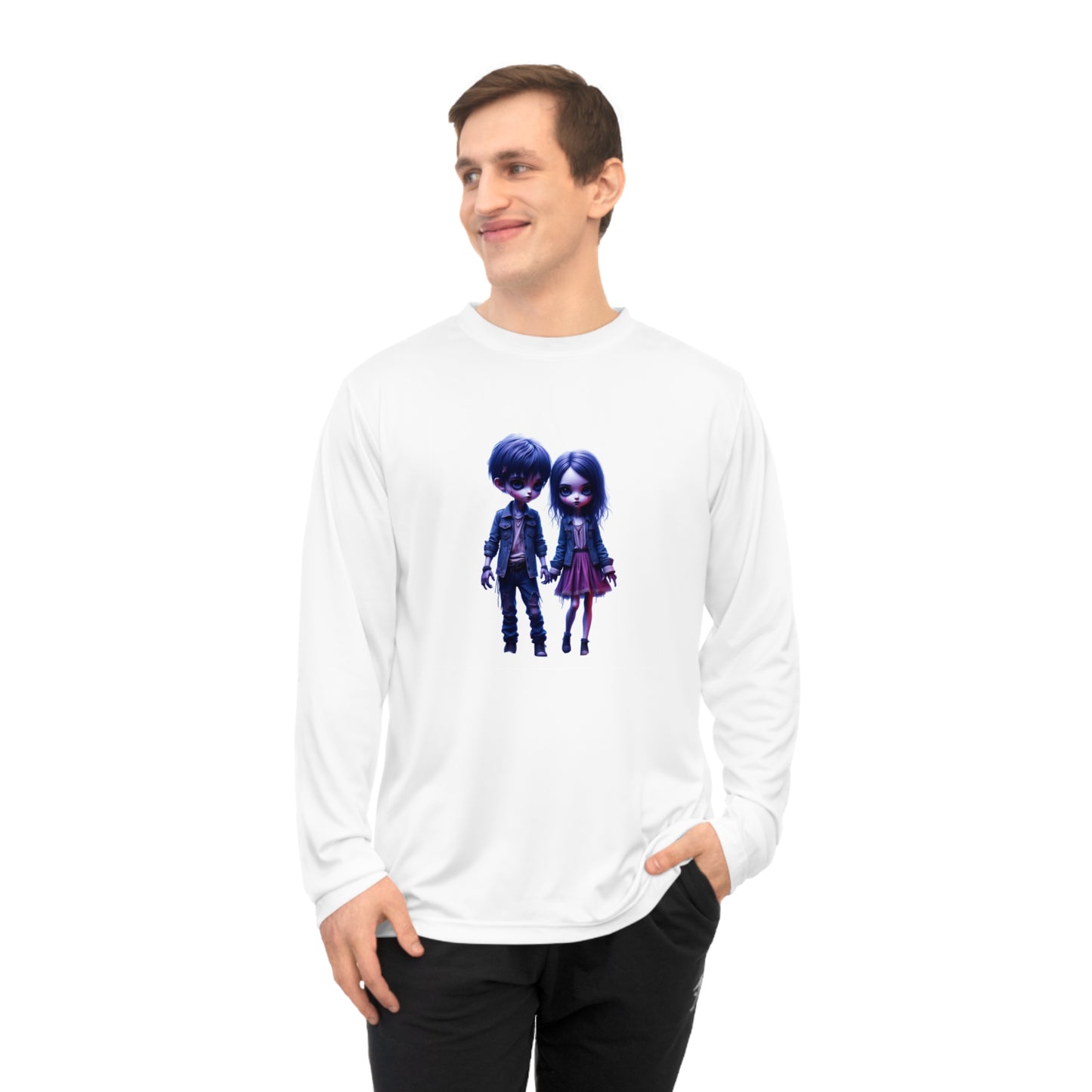 Chic Unisex Long Sleeve Performance Shirt with Unique Design, Ideal for Activewear, Casual Outings, Gifts, Halloween, and Everyday Wear