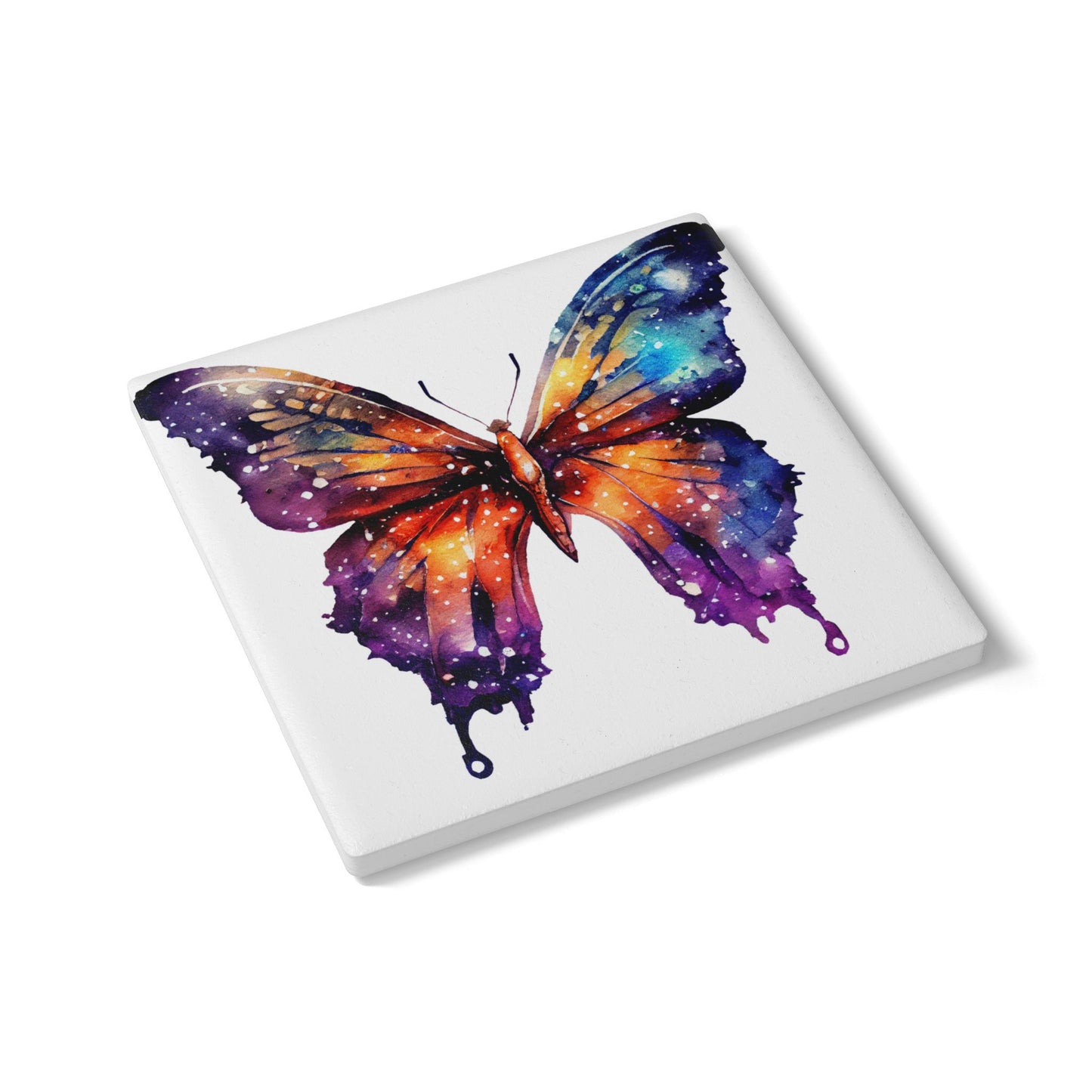 Ceramic Coaster, Space Butterfly, Unique Designs, Gift Ideas