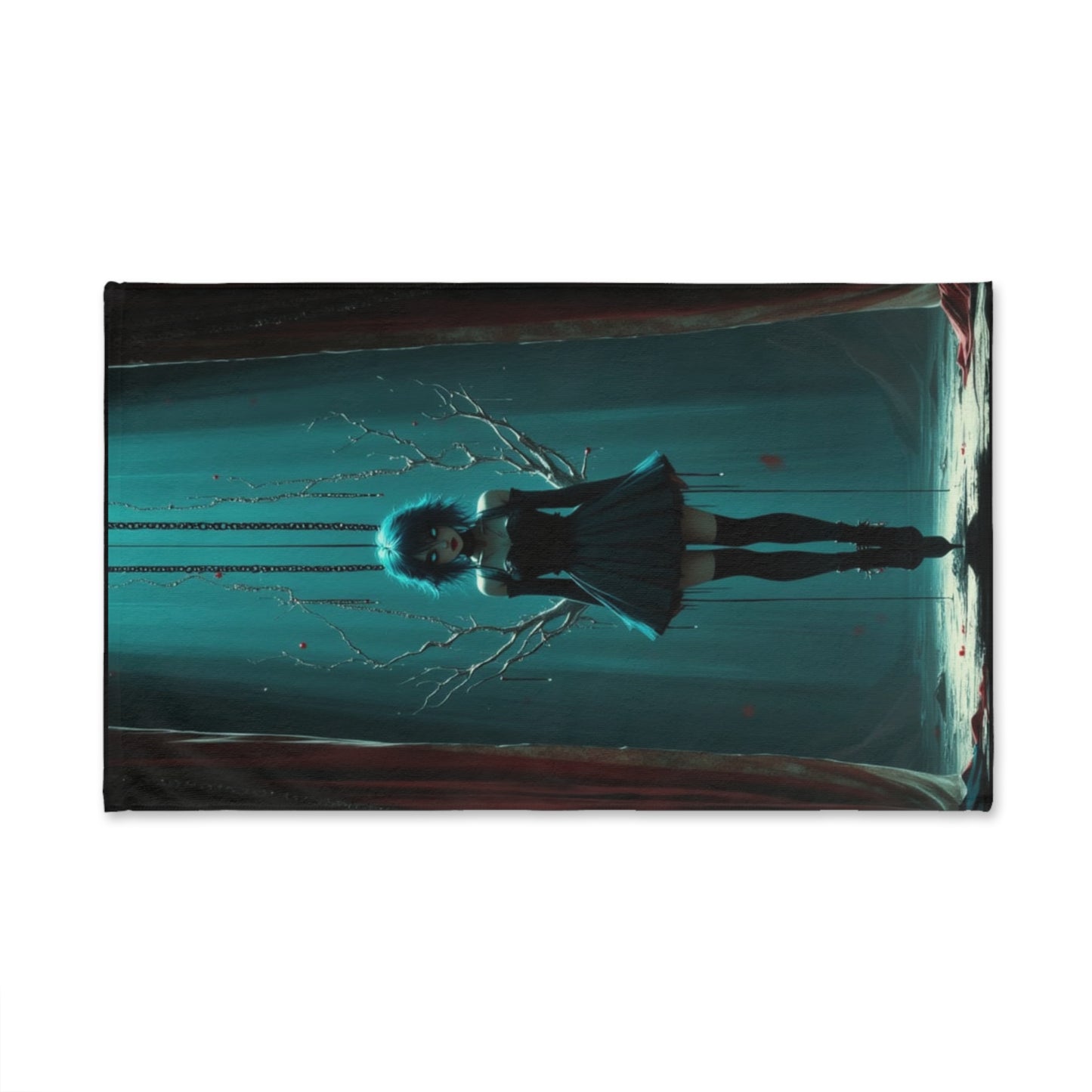 Gothic Art Hand Towel, Unique Home Decor, Gift for Art Lovers, Halloween Decor, Witchy Aesthetic Towel, Stylish Bath Accessory