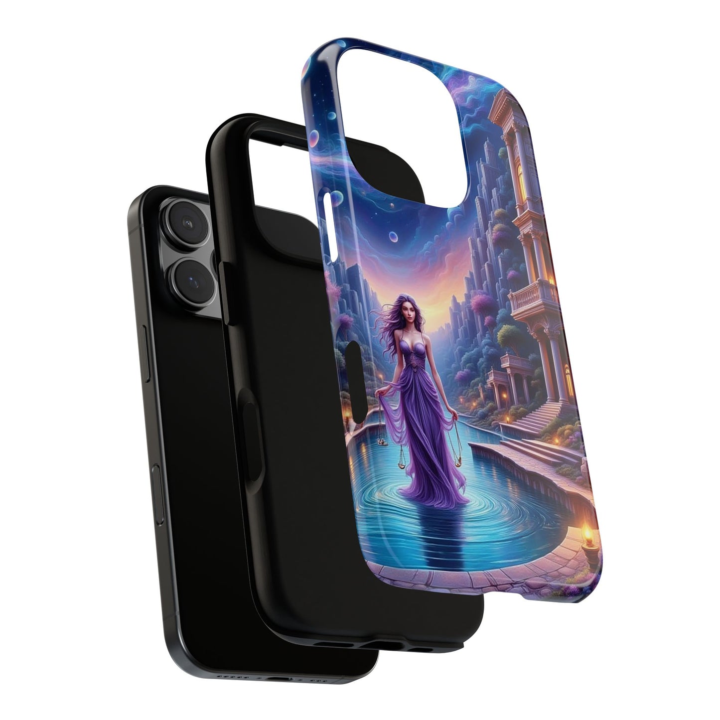 Celestial Fantasy Phone Case, Tough Case for Dreamers, Galaxy Design, Gift for Her, Magical Phone Accessory