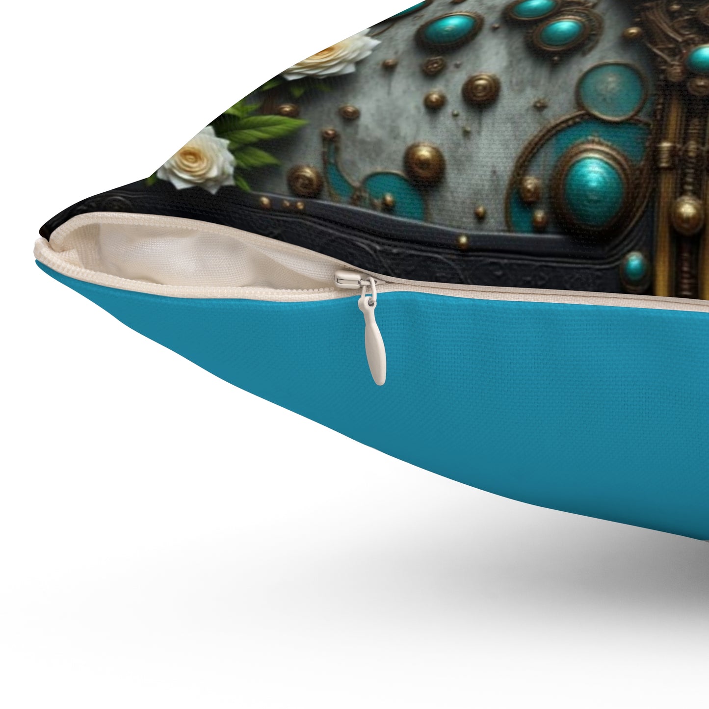 Steampunk Bohemian Floral Pillow Cover | Cozy Home Decor, Gift for Her, Wedding Decor, Boho Style Throw Pillow, Decorative Cushion